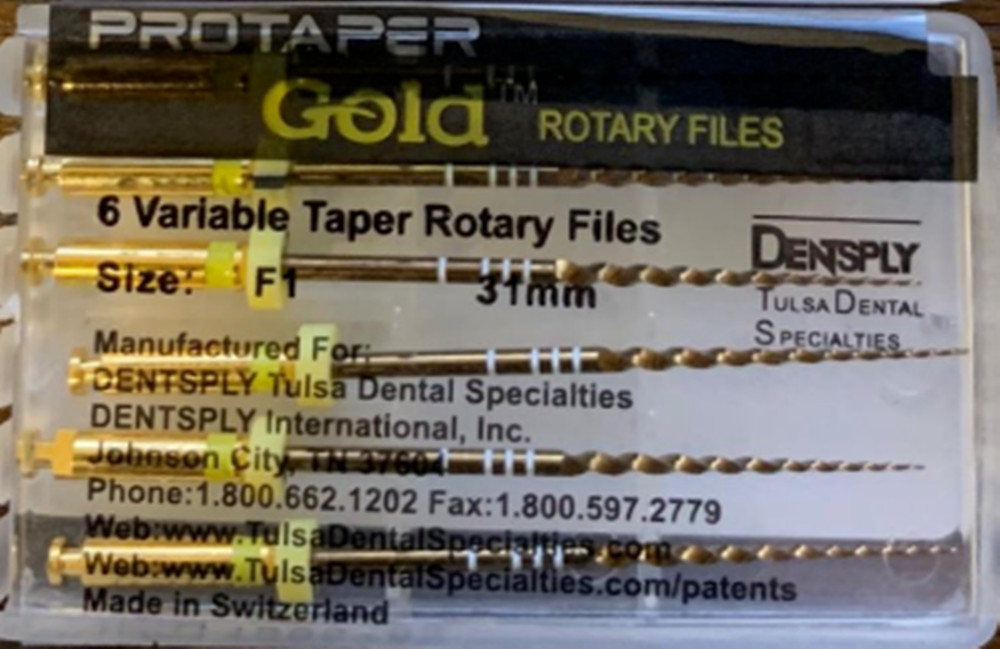 12xDentsply ProTaper Gold Rotary Files F1,F2,F3,S1,S2,SX-F3 6 files/pack