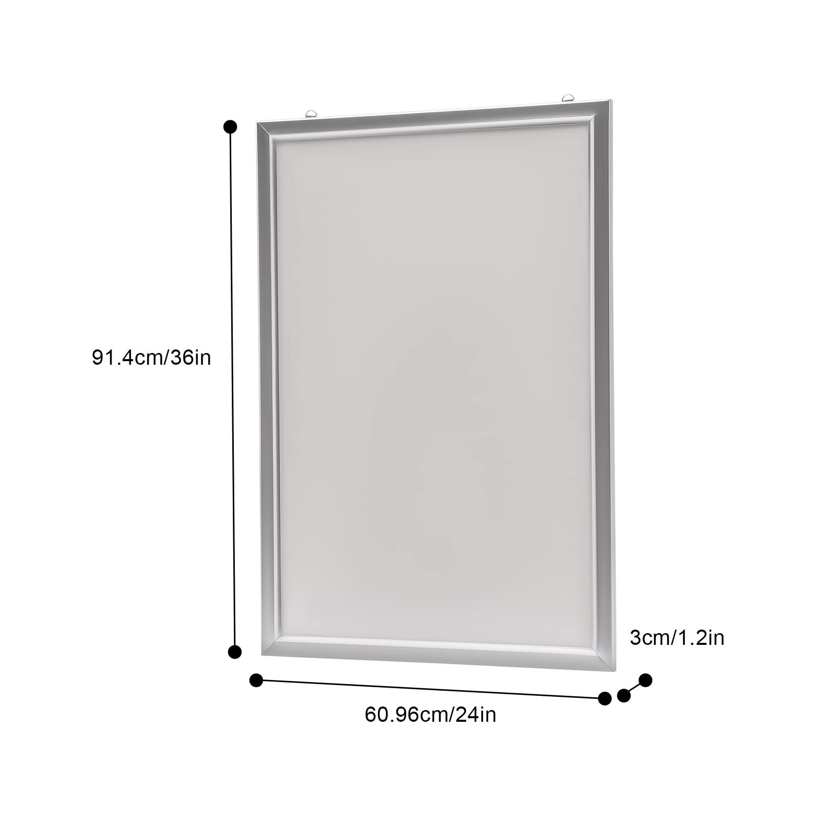 Shikiy 24″x36″ LED Movie Poster Frame, Backlit 36L» x 24W», Silver