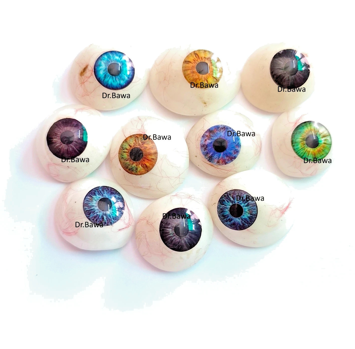 Mixed Prosthetic Eyes Artificial Ocular Collection Medical Training Lot Of 50PC