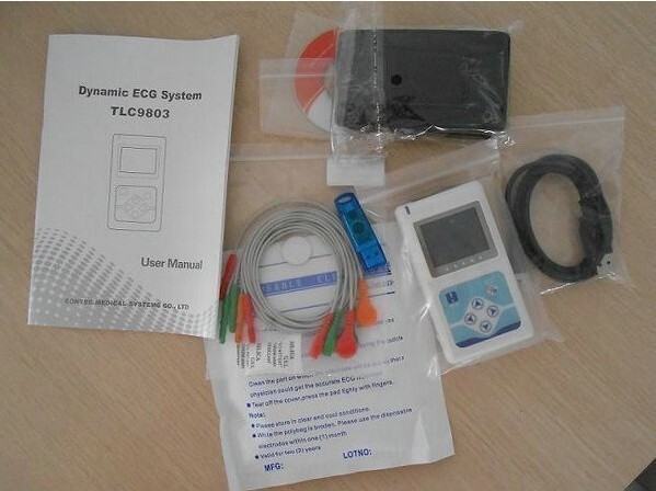 CONTEC TLC5000 12-Lead Holter ECG with PC Analysis Software, 24hr Monitoring