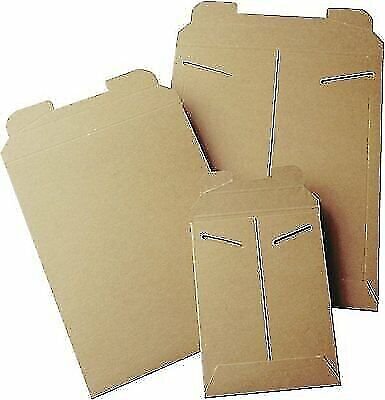 25 17 x 21 Kraft No Bend Tab Lock Mailers Rigid Flat Photo Document Envelopes