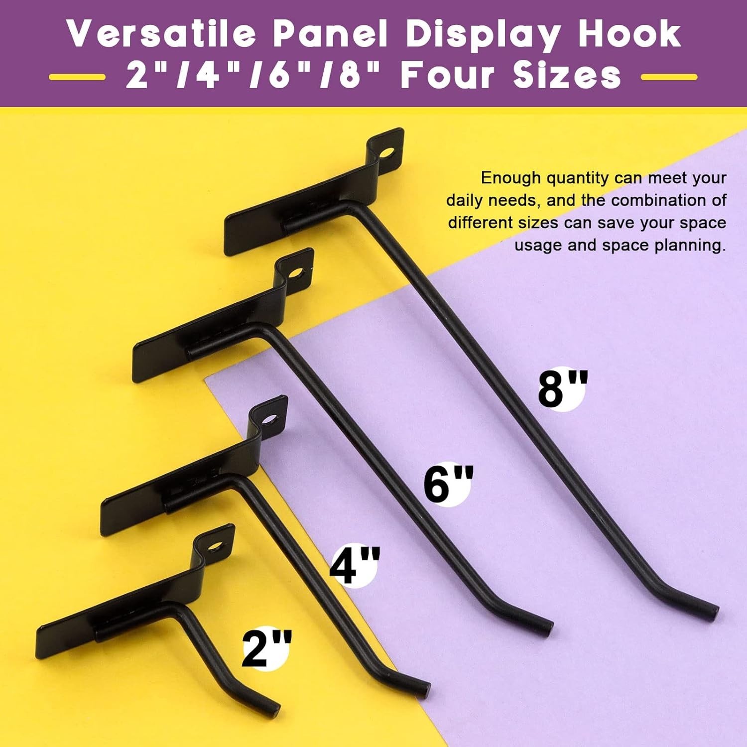 20 Heavy-Duty 4-Inch Slatwall Hooks Set – Durable Garage Organization Solution