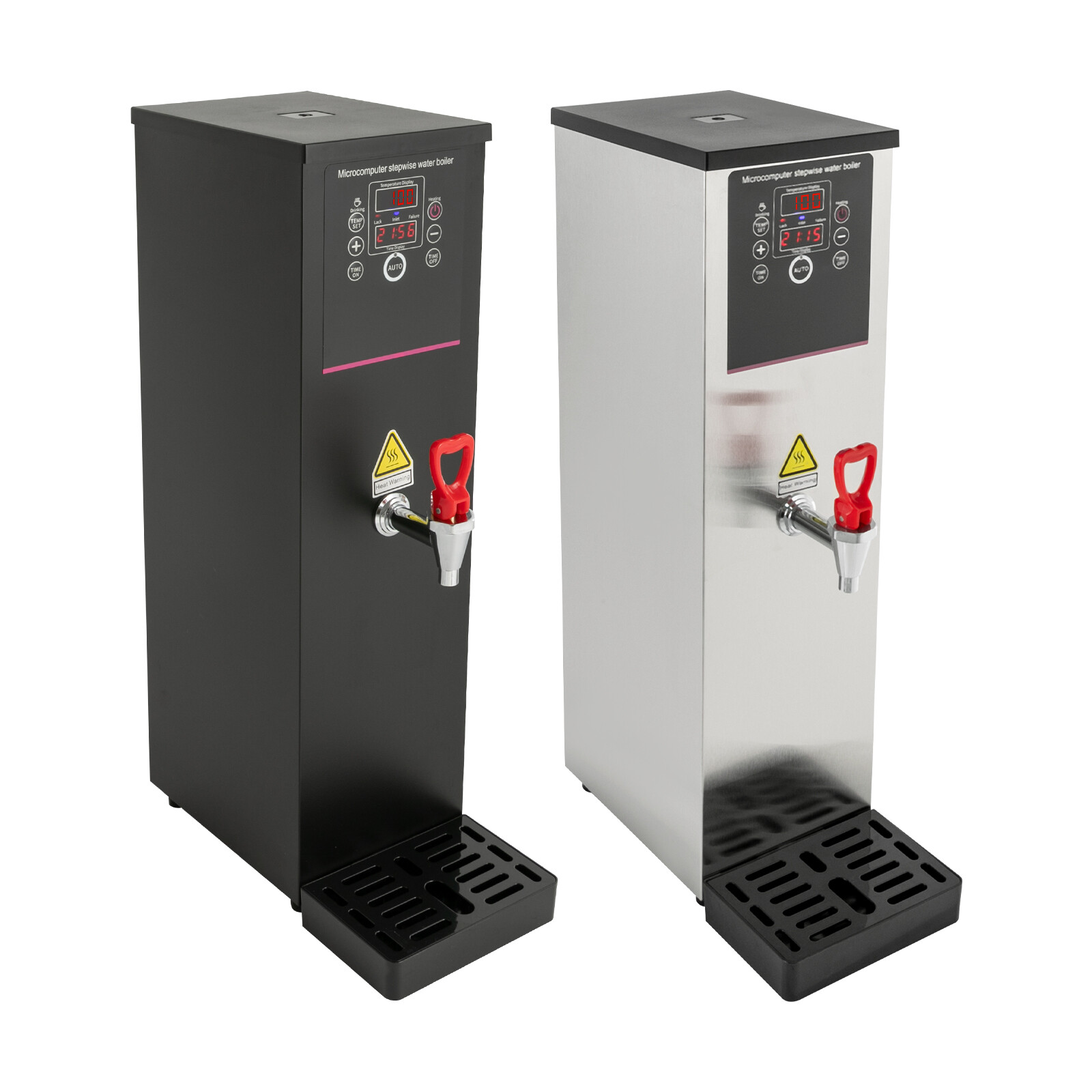 3.96gal Eletric Water Boiler Stainless Steel Hot Water Dispenser Black/Silver