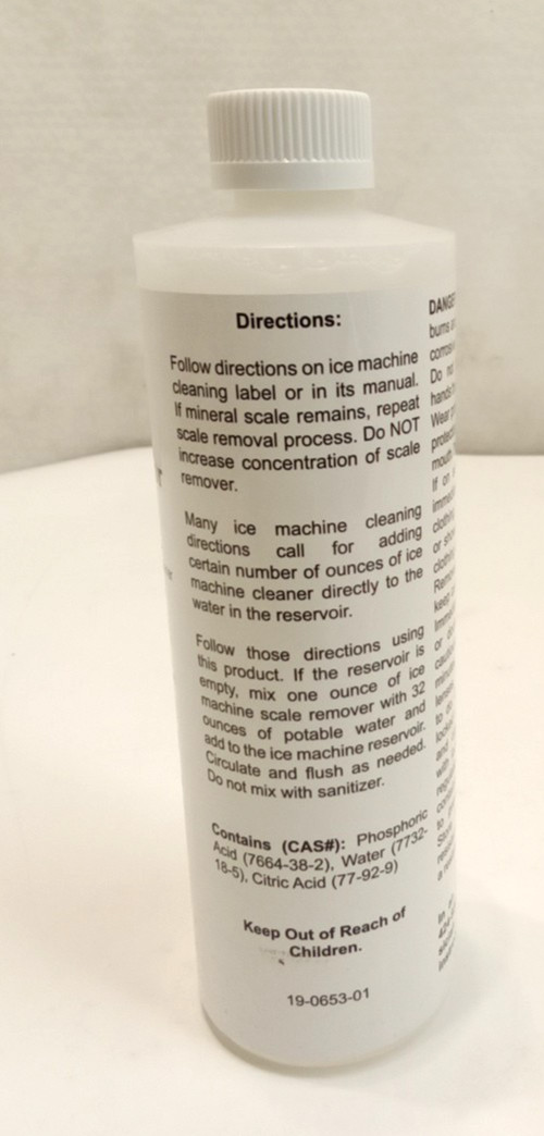 Scotsman 19-0653-01 Clear 1 Food Grade Ice Machine Scale Remover & Cleaner 16 oz