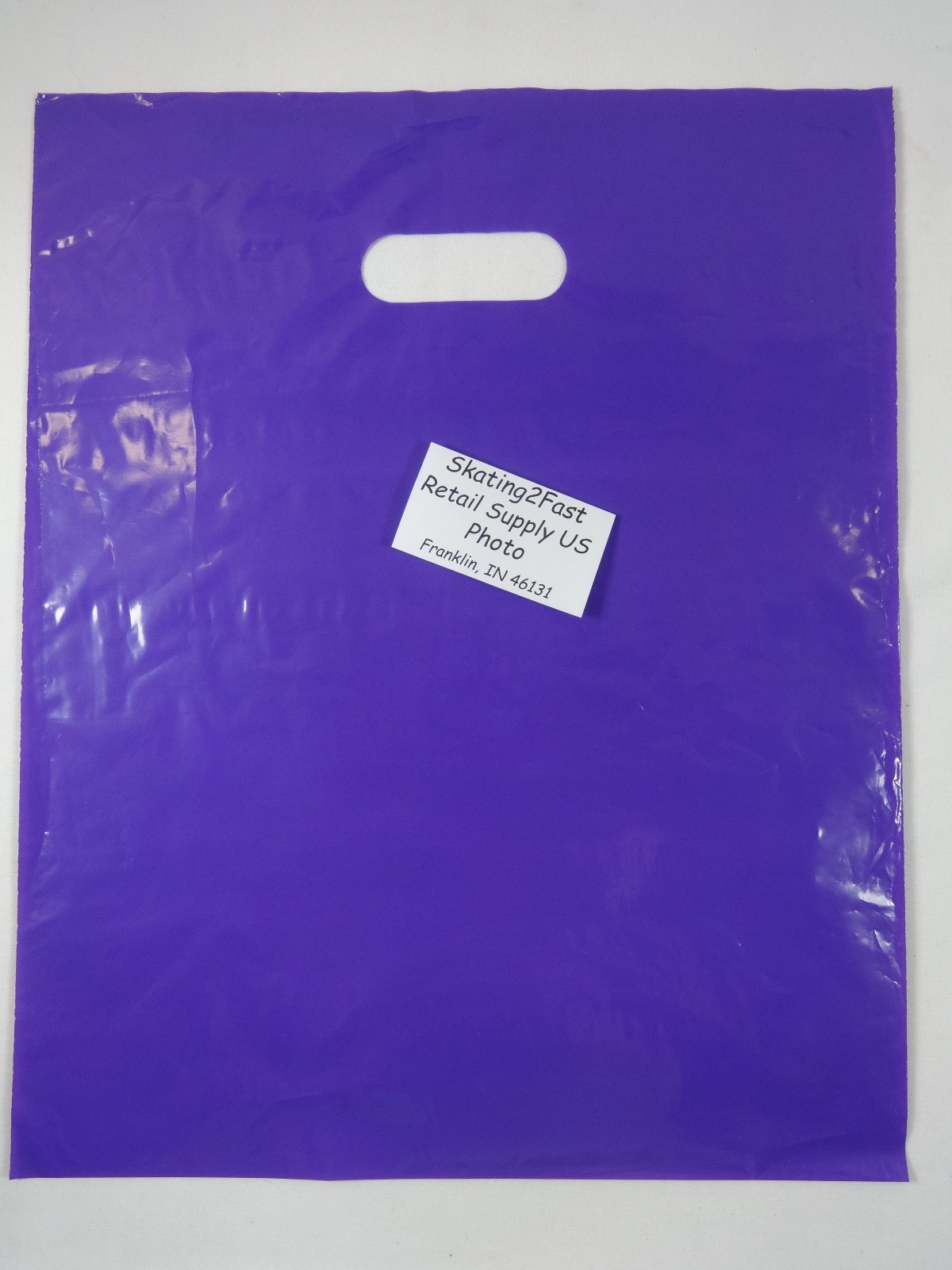 100 Qty. 12″ x 15″ Purple Glossy Low Density Merchandise Bag Retail Shopping