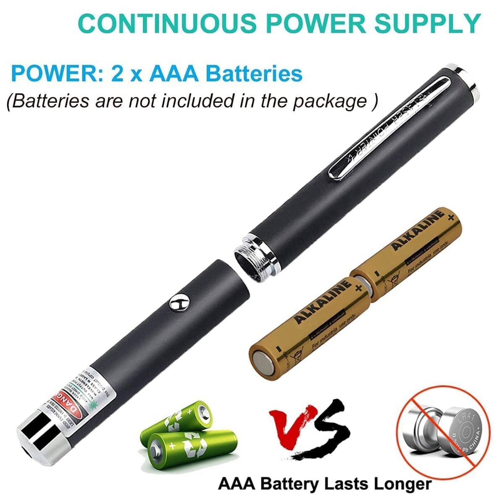 New Strong 900Mile 5 m W 532nm Red Laser Visible Beam Light Lazer
