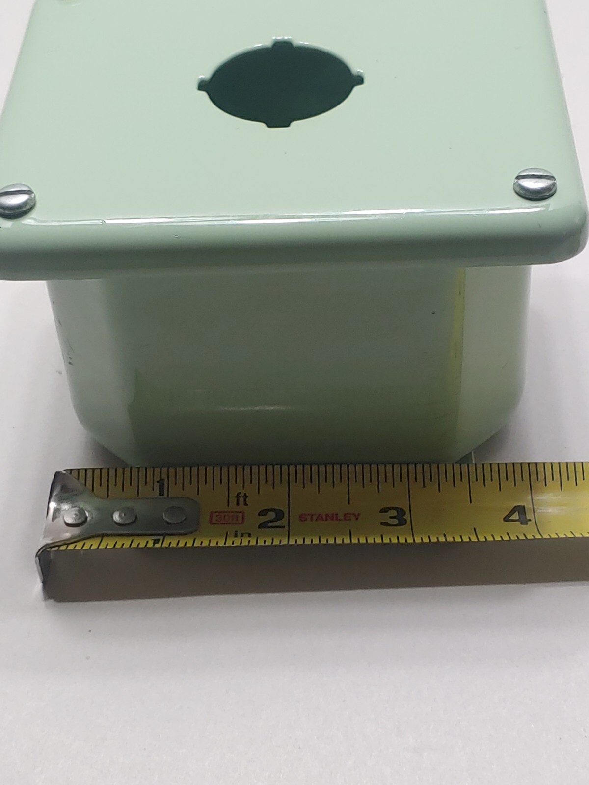 Hoffman 1 Hole Push Button Enclosure Box 3.5″x4″x2.75 Industrial Mint Green