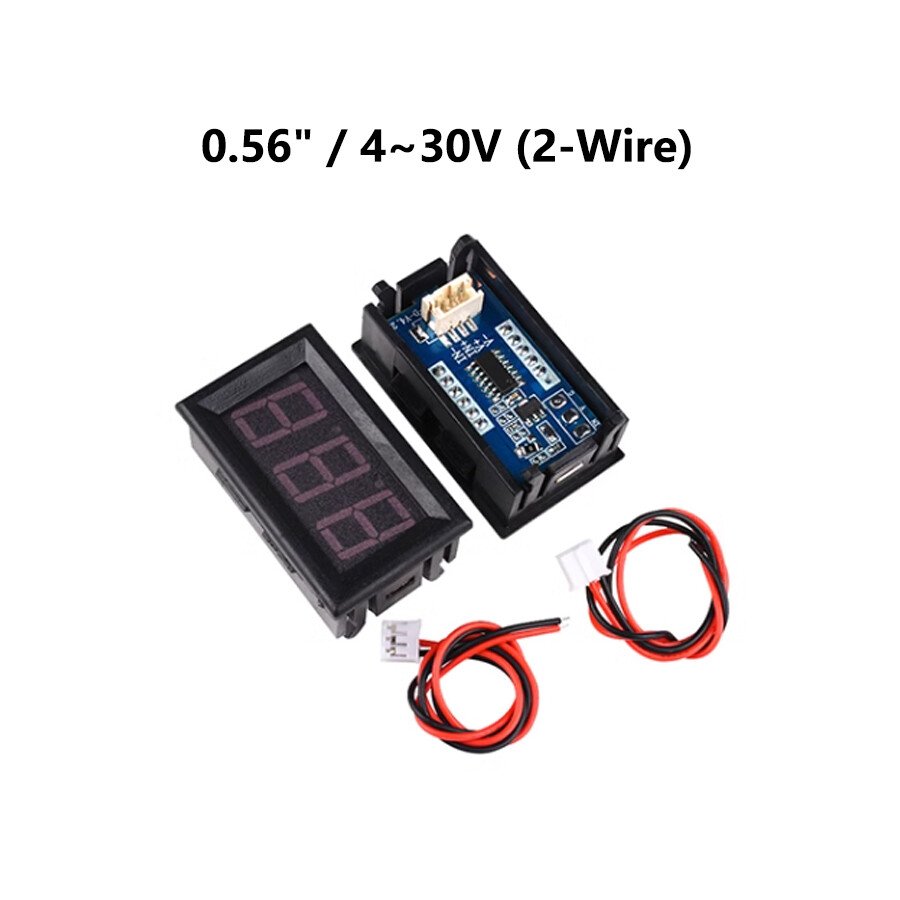 0.36″ 0.56» 2/3Wire DC 0-120V Voltmeter LED Panel 3-Digit Display Voltage Meter