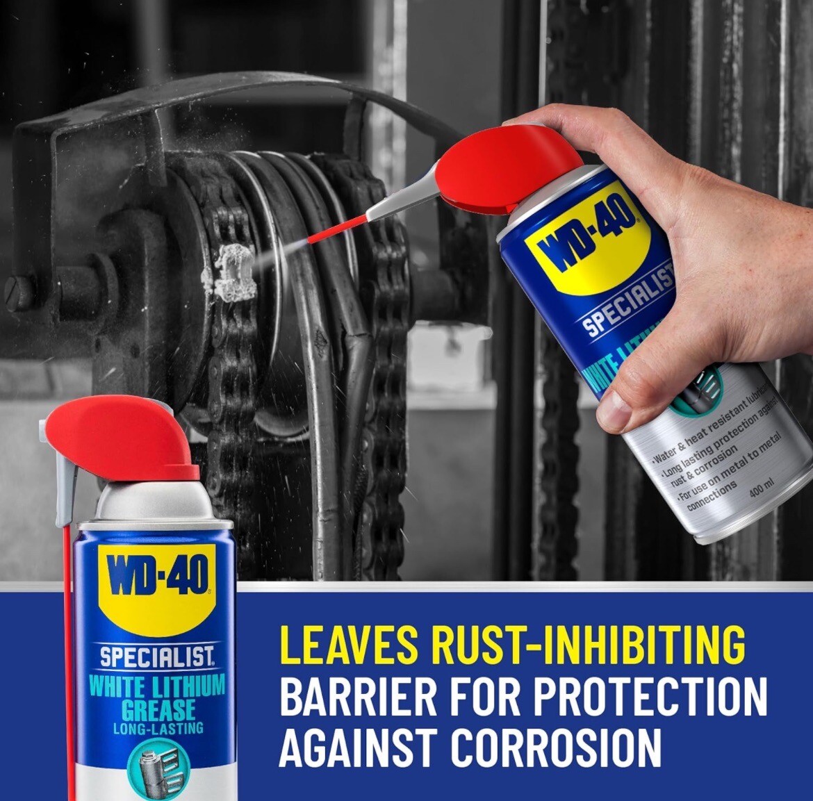 6 Pack WD-40 White Lithium Grease Spray W SMART STRAW SPRAYS 2 WAYS 10 OZ Cans