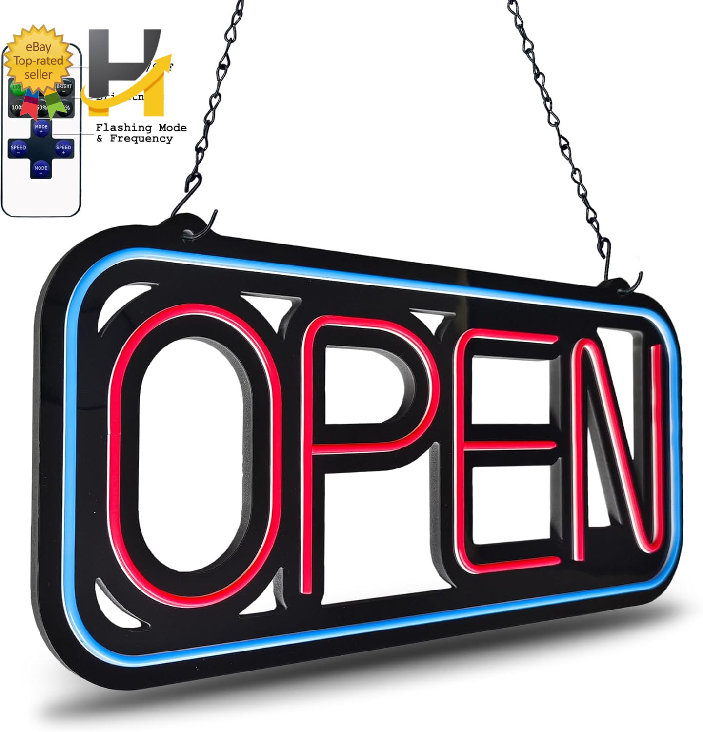 Open Signs for Business 32X16 Inch Large Bright Open Sign Neon Led Lighted