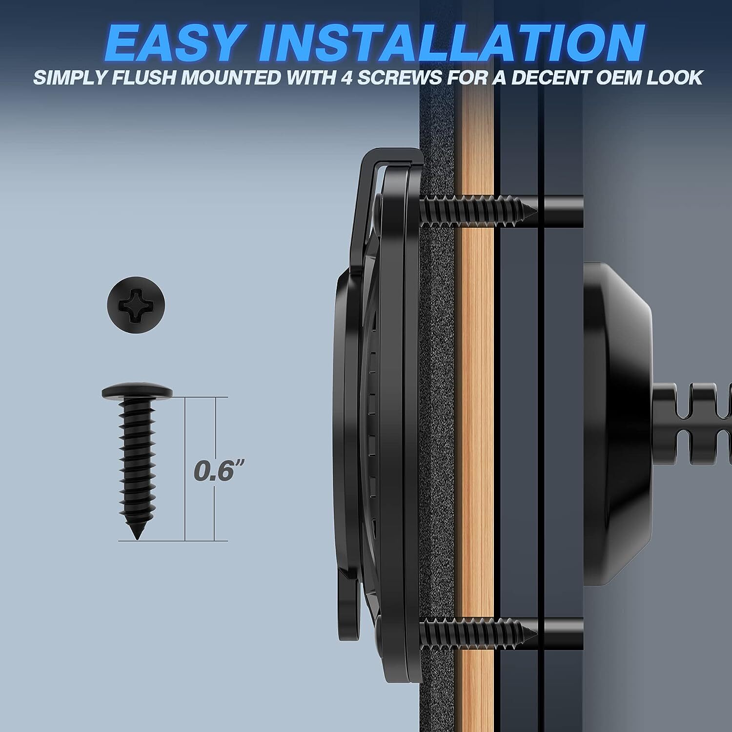 15A 250V AC Port Plug RV Power Shore Inlet Socket, Dual 18″ Integrated Extension