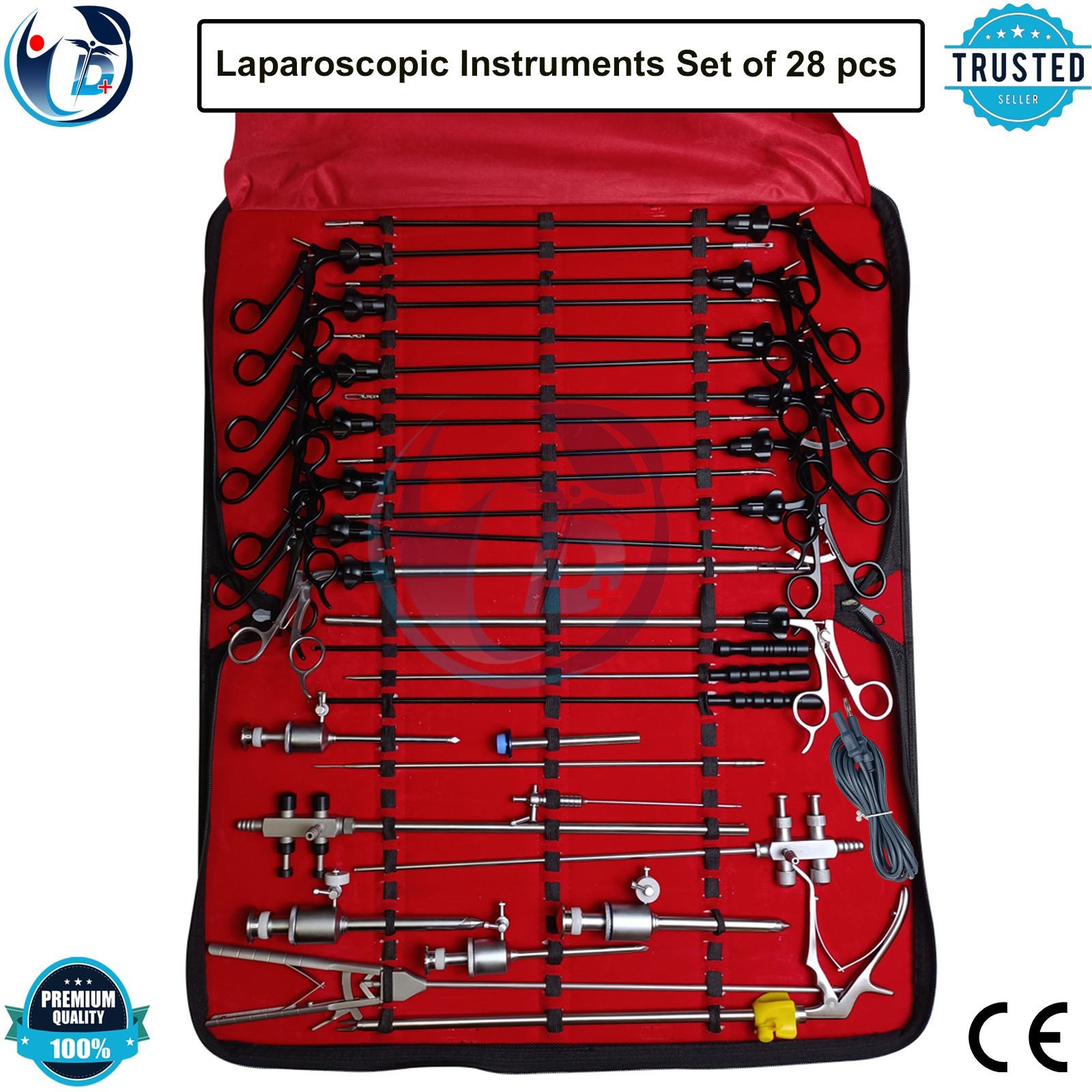 28 Pcs Laparoscopic Surgery Instrument Set General Surgical Laparoscopy Kit