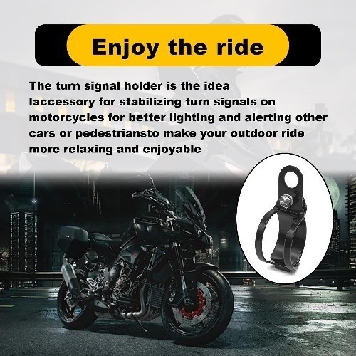 Universal Metal Turn Signal Mount Brackets, 2 Pairs for 30-43mm Fork Relocation