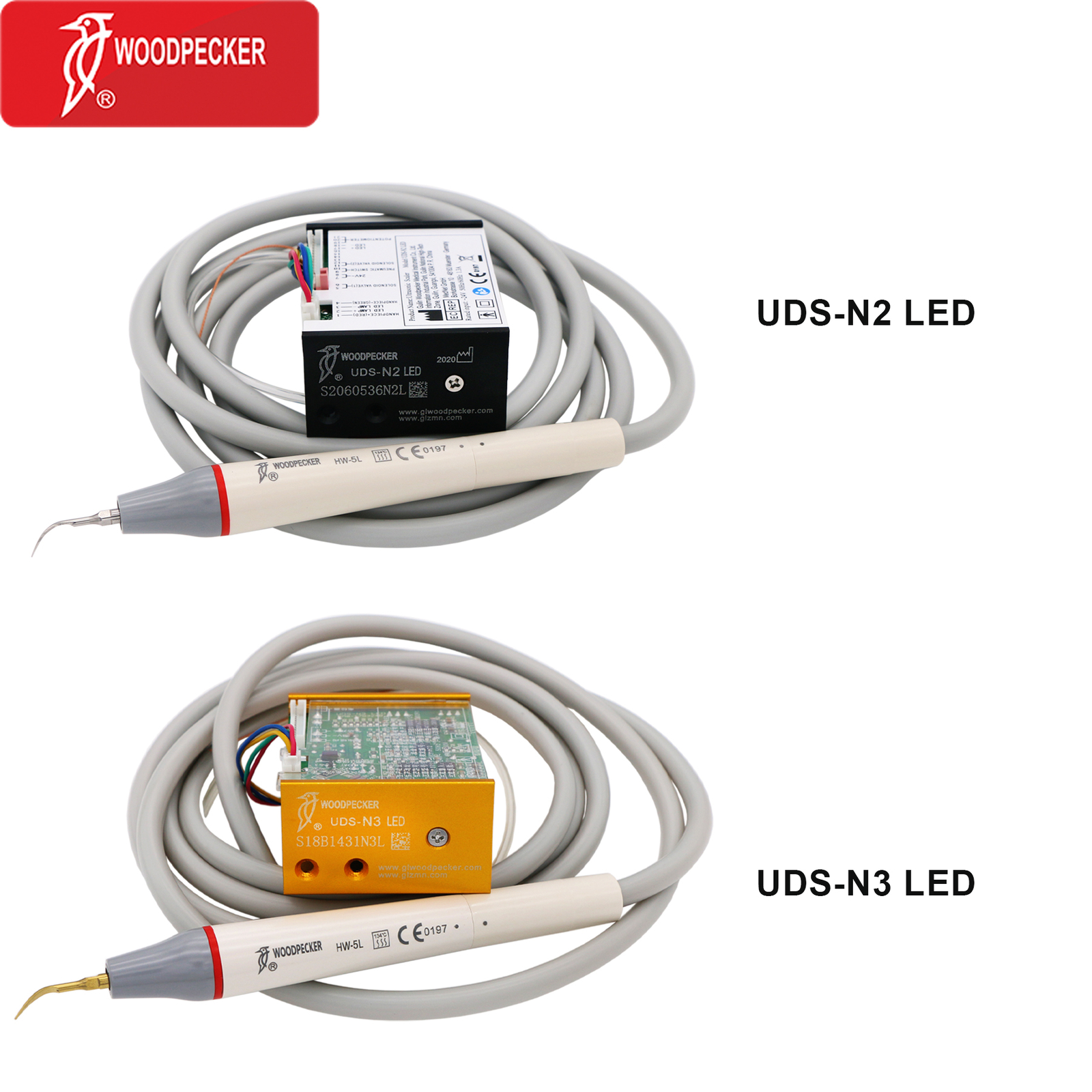 US Woodpecker Dental Ultrasonic Piezo Scaler Built in UDS-N2/3 LED Handpiece EMS
