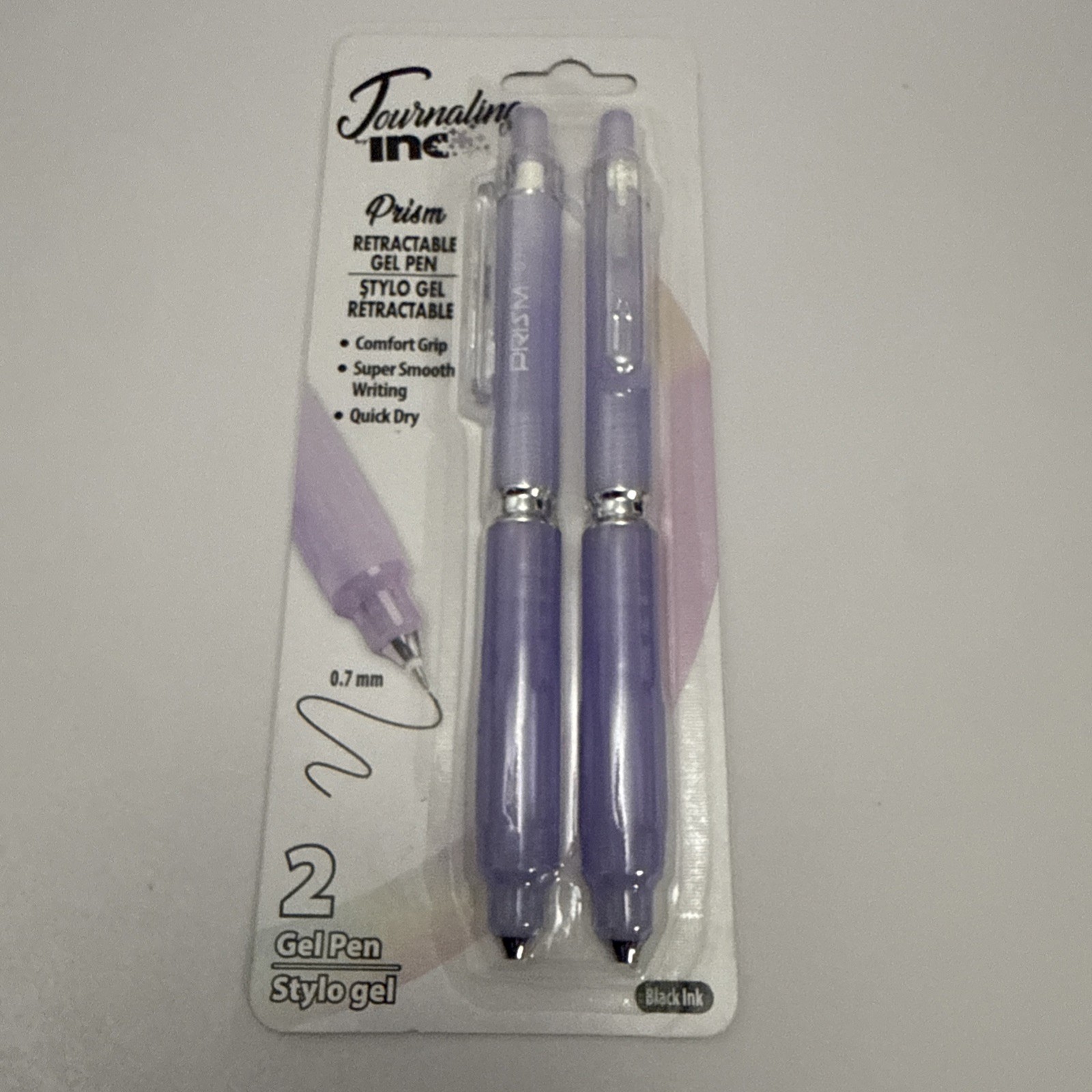 2- Journaling INC Mint Green & Purple retractable Pens Black Ink