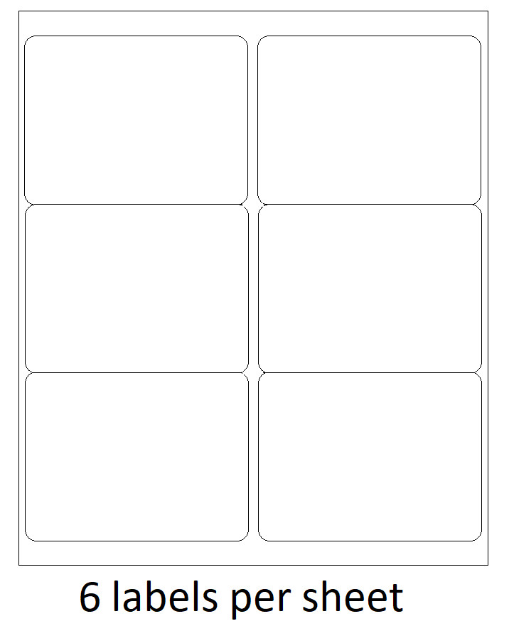 3000 4″ x 3.33″ Self Adhesive Shipping Address / FBA Labels 6 per sheet * 6 up *