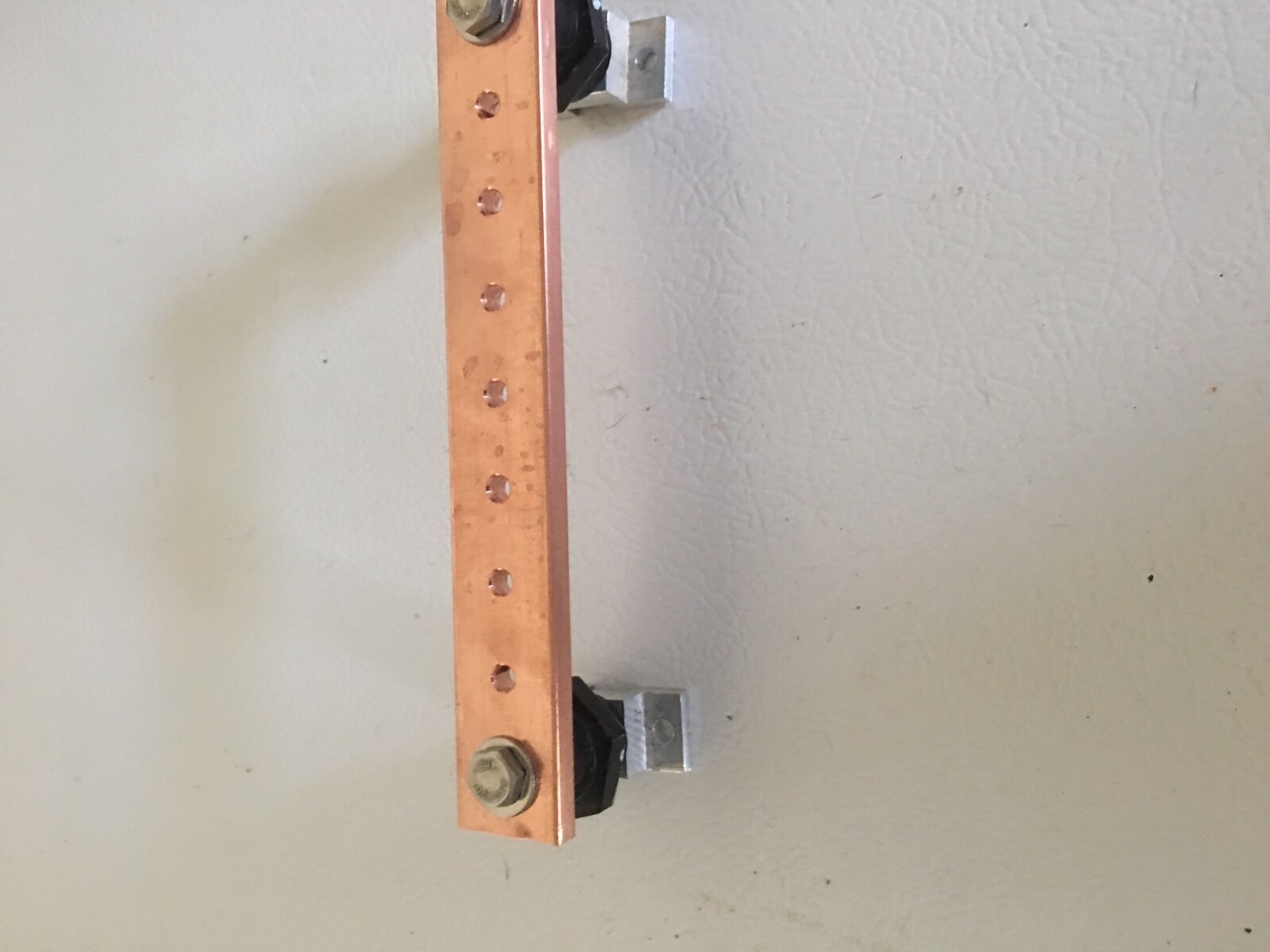 1″ x 7″ x 0.25″ Copper Busbar – Power Distribution Bus Bar – Terminal Block