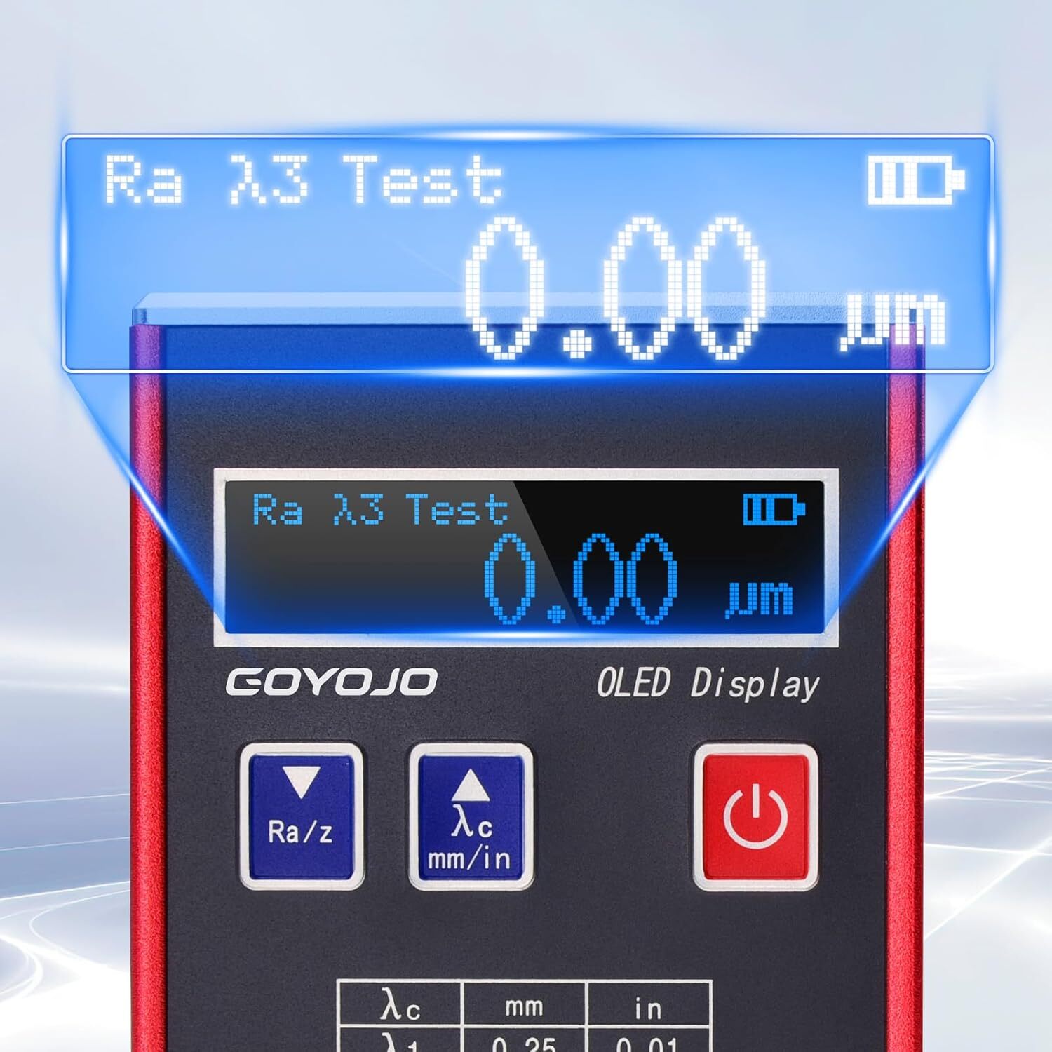 Surface Roughness Tester 0.1-50.0um Portable Roughness Gauge Accuracy 0.01um US