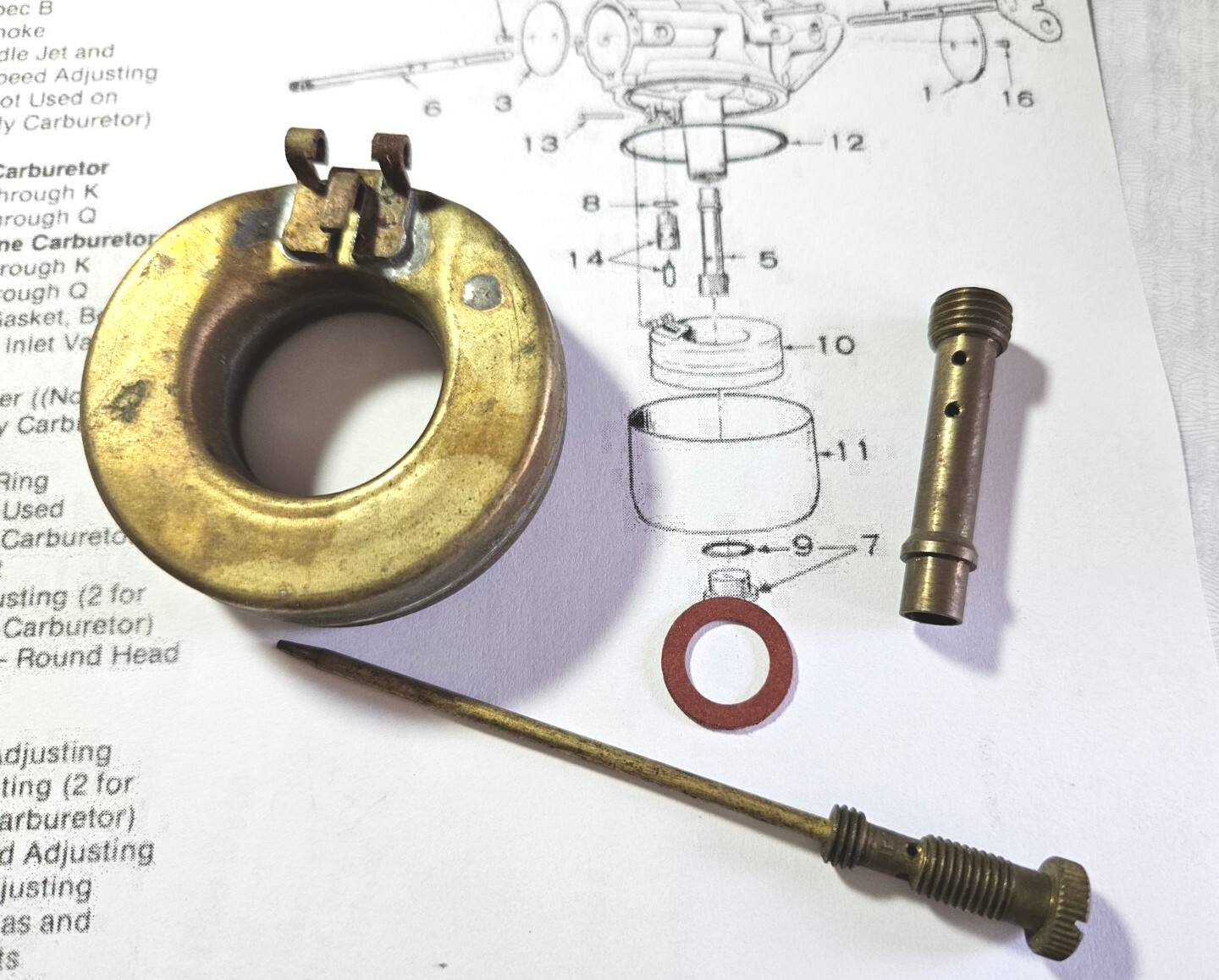 ONAN JC CARTER NOZZLE NEEDLE FLOAT GASKET CARBURETOR PARTS lot FITS JC RJE NOS