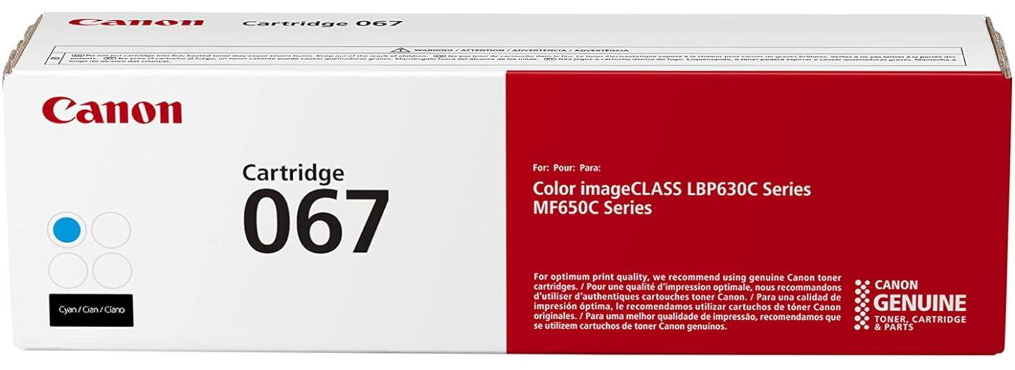 Canon 067 Toner Cartridge 4 Color Set B/ C/ M/ Y Works with MF653Cdw LBP633Cdw