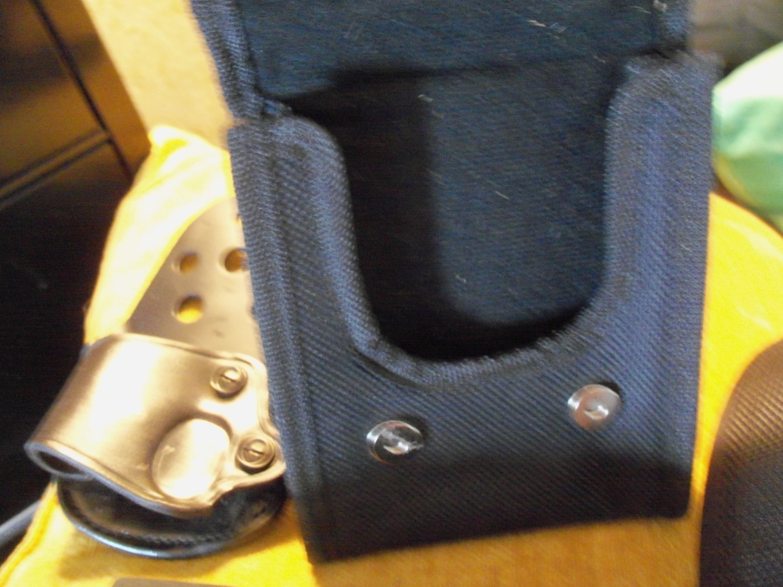 Uncle Mikes Duty Belt large, various holsters, Bulldog holder, 12 ga. holder LOT