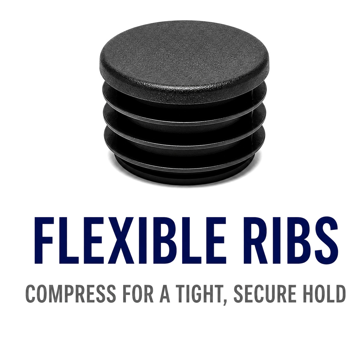 1 5/8″ Round Finishing Plugs Tubing Caps Pipe Plugs Chair Glides Black