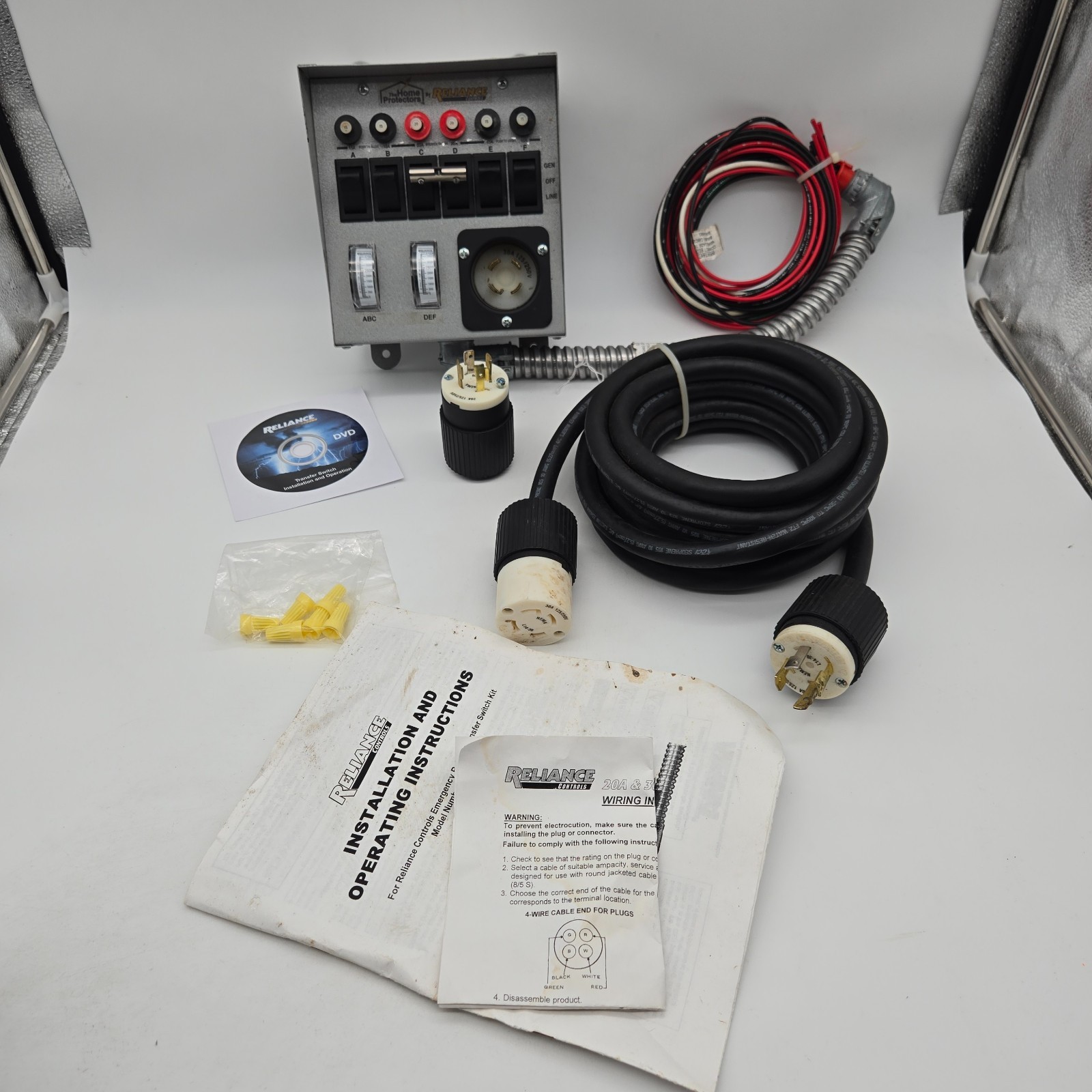 Reliance Controls 30216B 6 Circuit 30Amp Generator Standby Power Transfer Switch