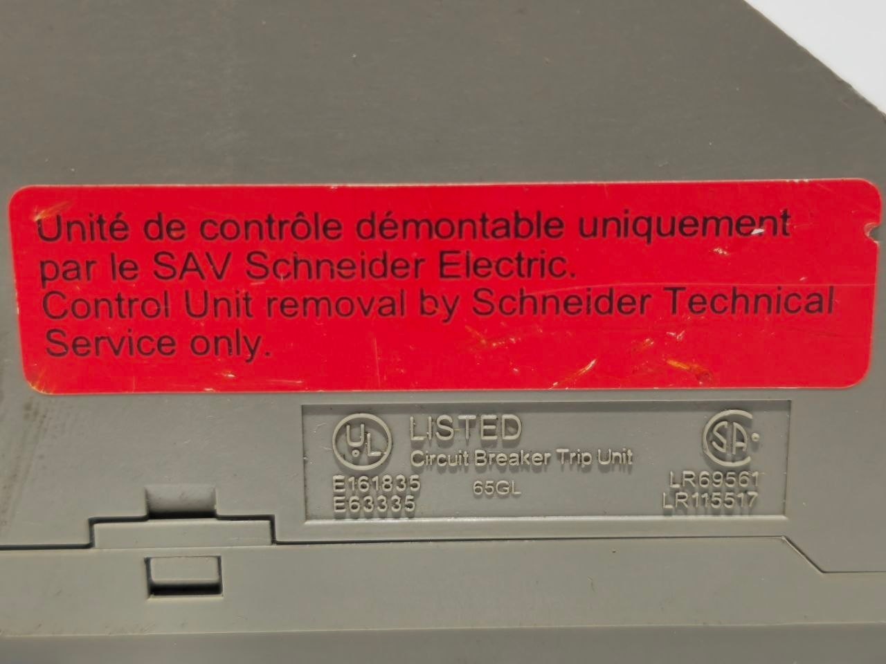 SCHNEIDER ELECTRIC 33073BA MICROLOGIC 6.0A CIRCUIT BREAKER DIGITAL TRIP UNIT AAV