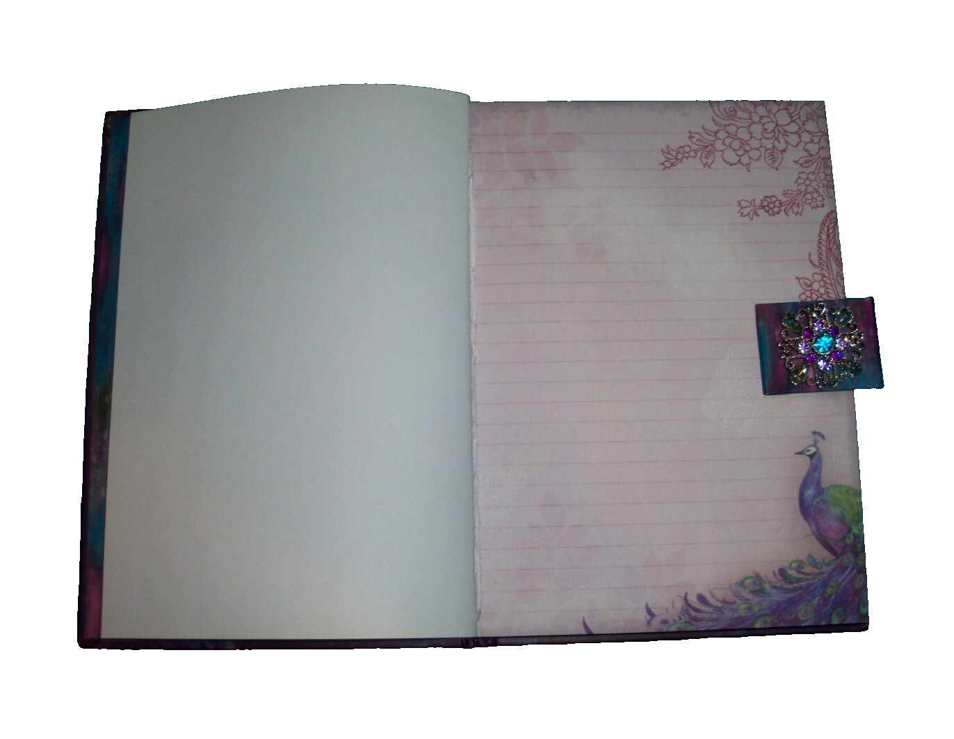 2 Journal / Diary (PAPER BLANKS Mahogany Gold) + (PUNCH STUDIO Purple Peacock)
