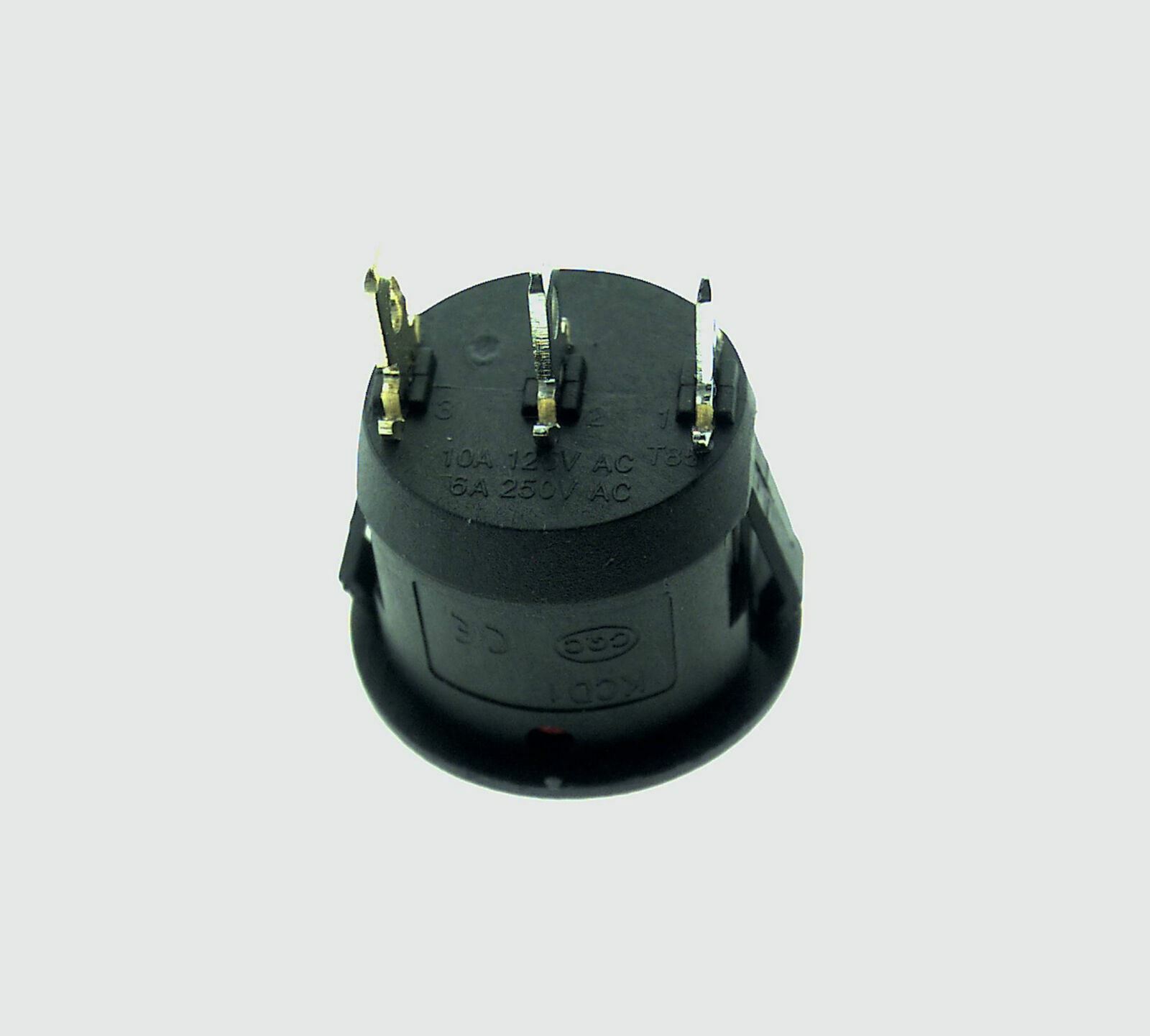 10x SPST Red Neon Light On/Off Round Rocker Switch 6A/250V 10A/125V AC