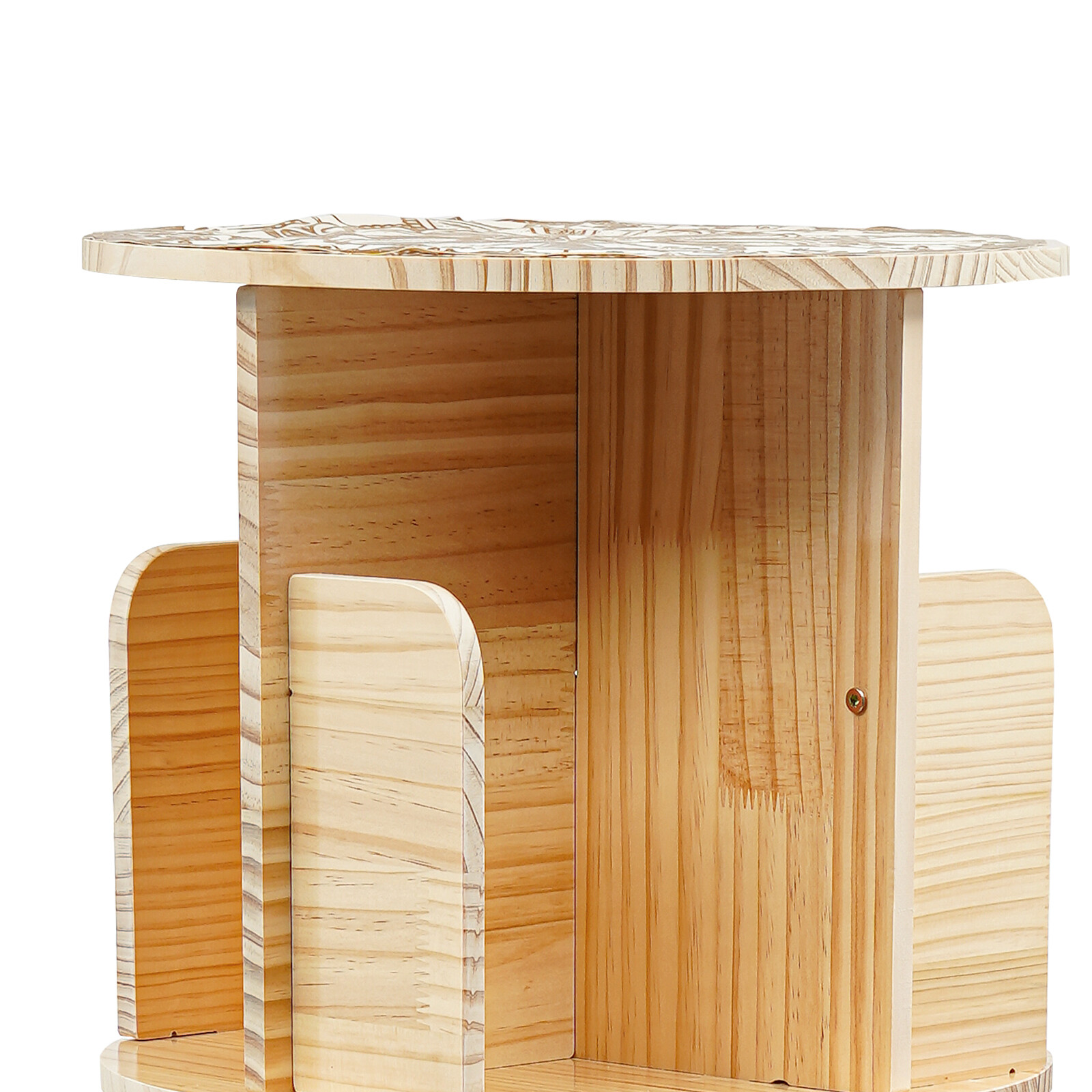 5 Tier Floor Standing Bookcase 360° Rotating Bookcase Floor Standing Bookshelf