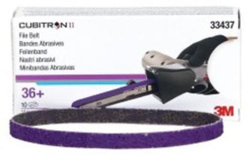 3m Cubitron Ii File Belt, 33437, 36+, 10 Mm X 330 Mm [3/8 In X 13 In], 10 Belts