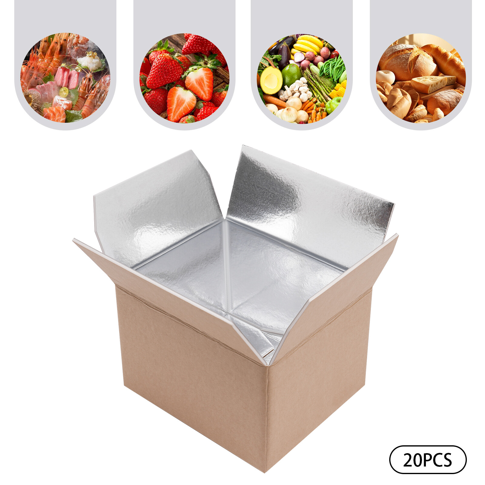 20Pcs 200kg/440lbs Box Insulated Shipping Box Cold Shipping Boxes Cooler Box