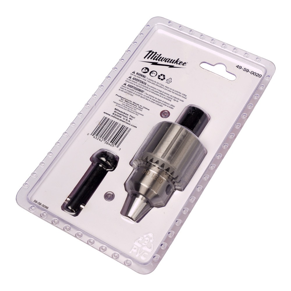 Milwaukee 3/4″ Weldon to 1/2″ Chuck Adapter with Key Heavy-Duty 49-59-0020