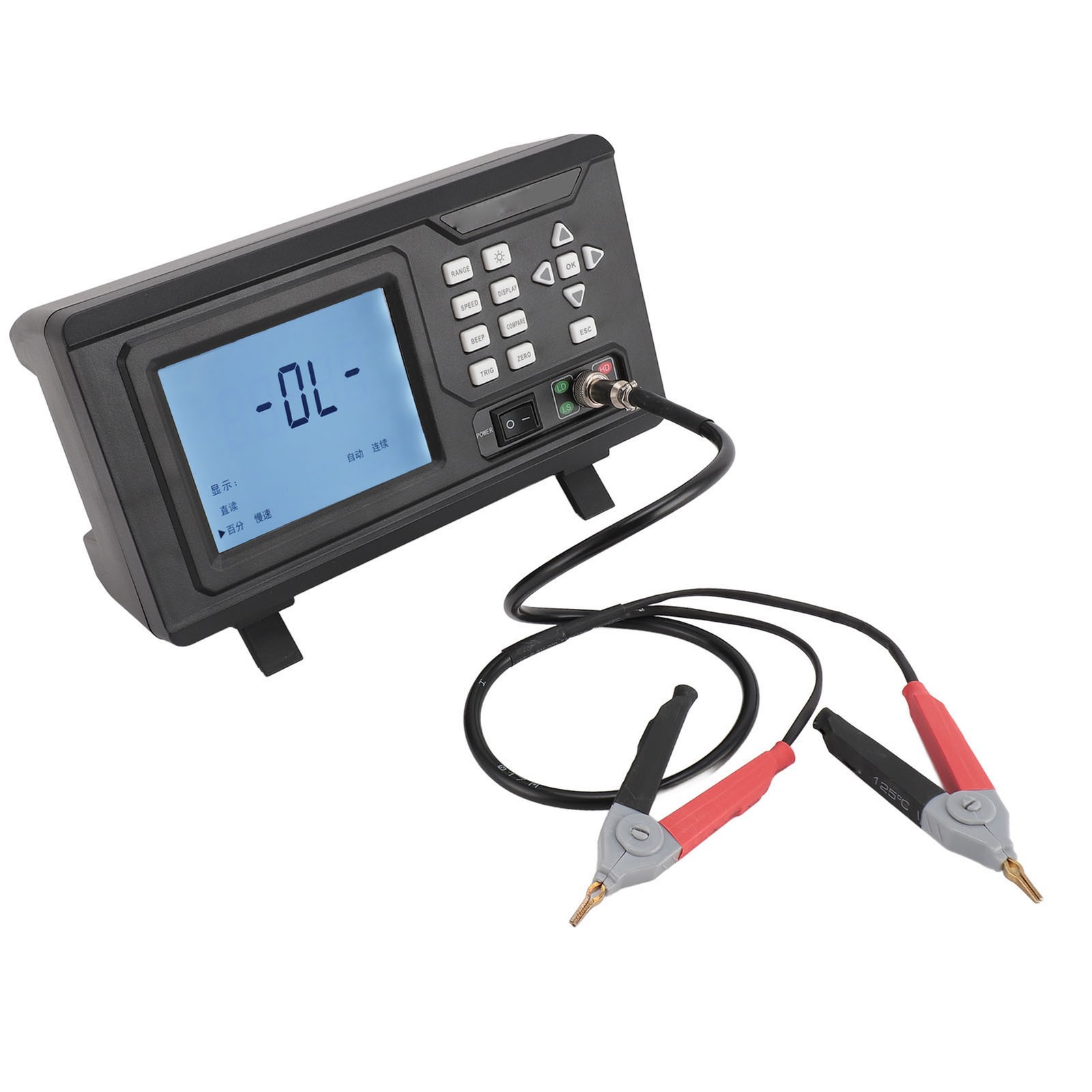 Resistance Tester 10uΩ To 2MΩ LCD Display Portable Low Resistance Milliohm