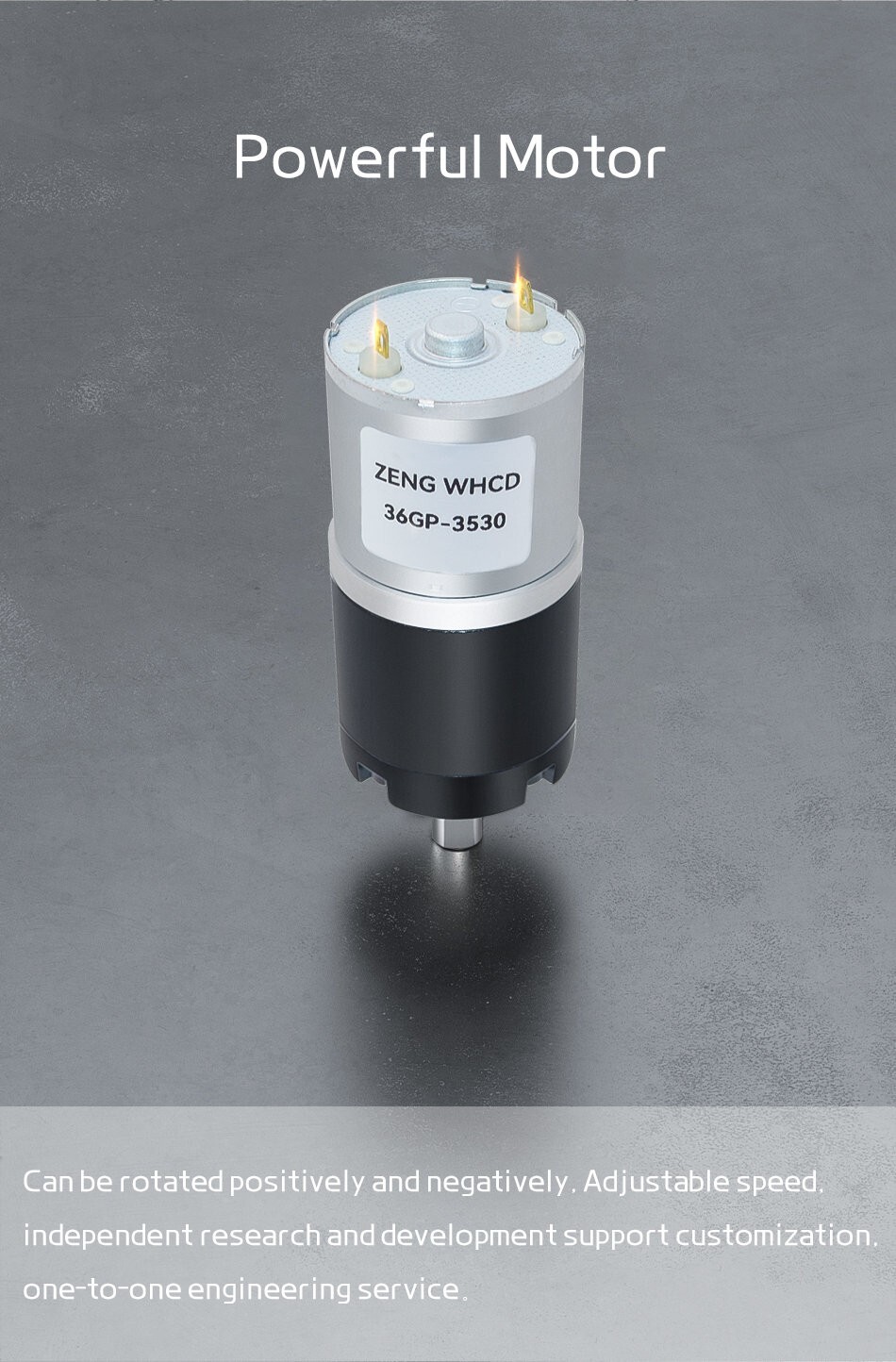Planetary Reduction Brushed Motor DC12V24V High Torque 36GP-3530 With Controller
