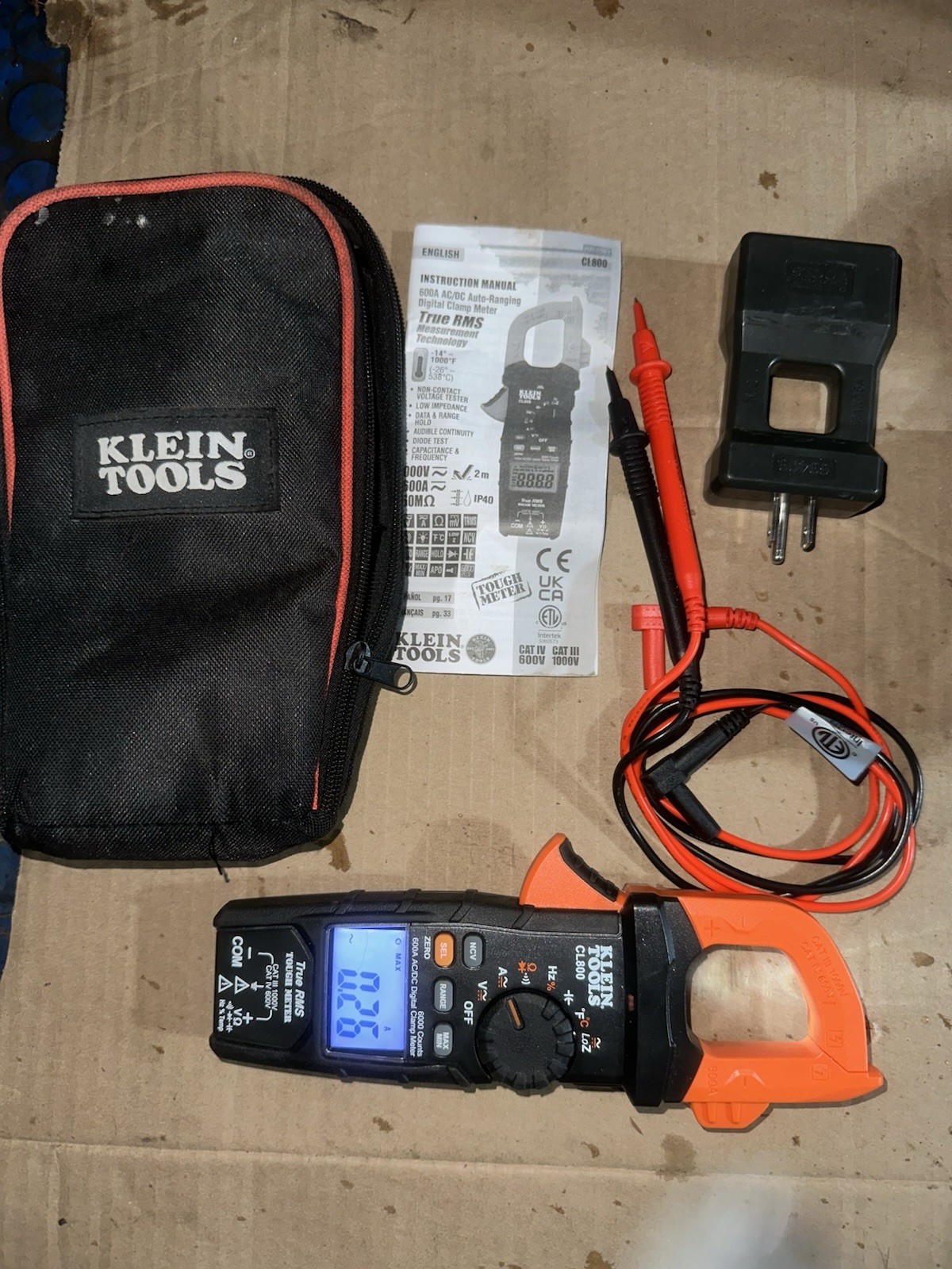 Klein Tools CL800 AC/DC True RMS Auto-Ranging Digital Clamp Meter
