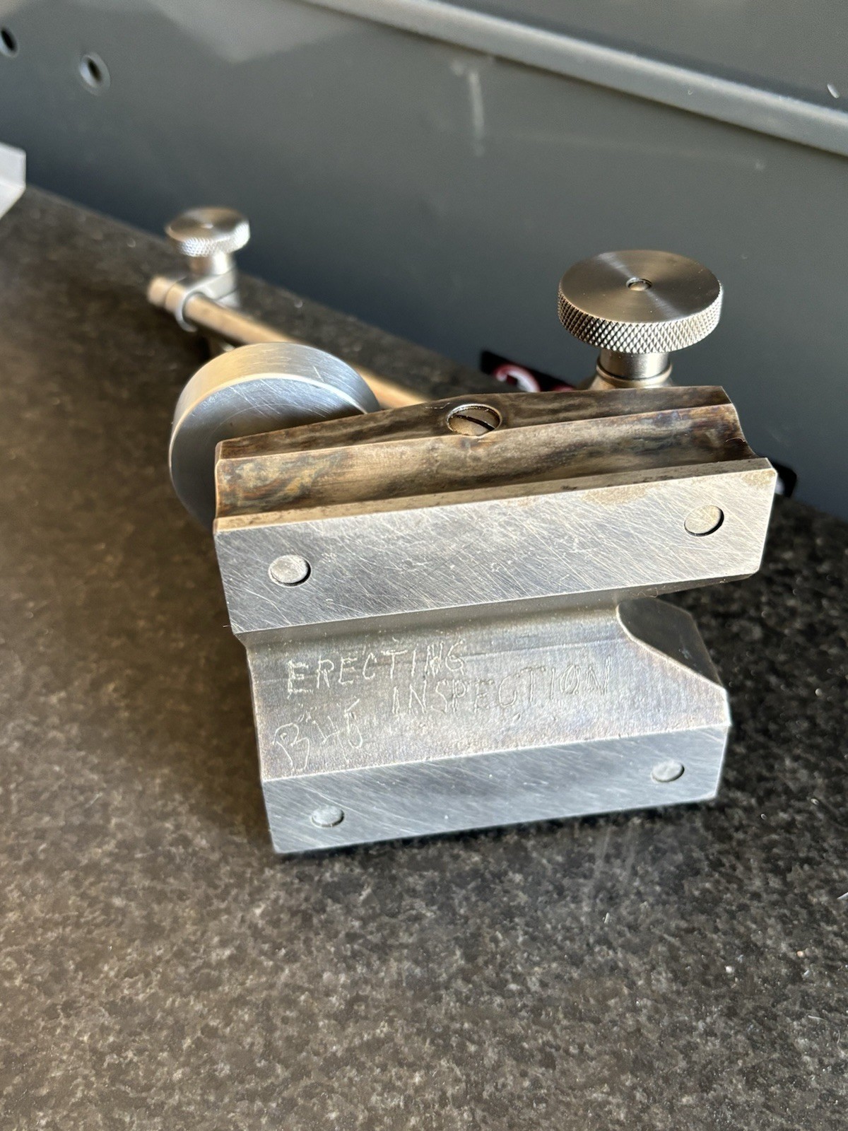 Vintage Starrett #257D Surface Gage 8″ Spindle/6″ Scribe w/large Fine Adj. Knob