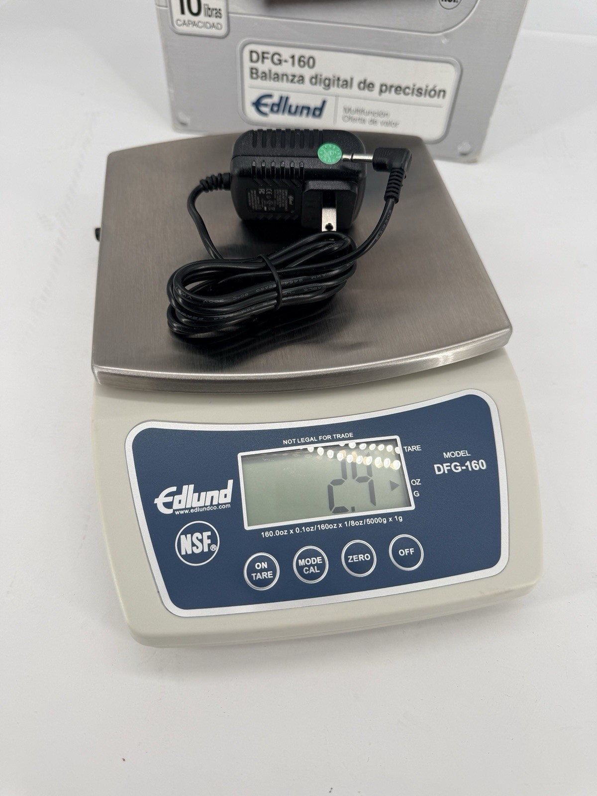 Edlund DFG-160 Digital Portion Control Scale 10 lb Silver New In The Box