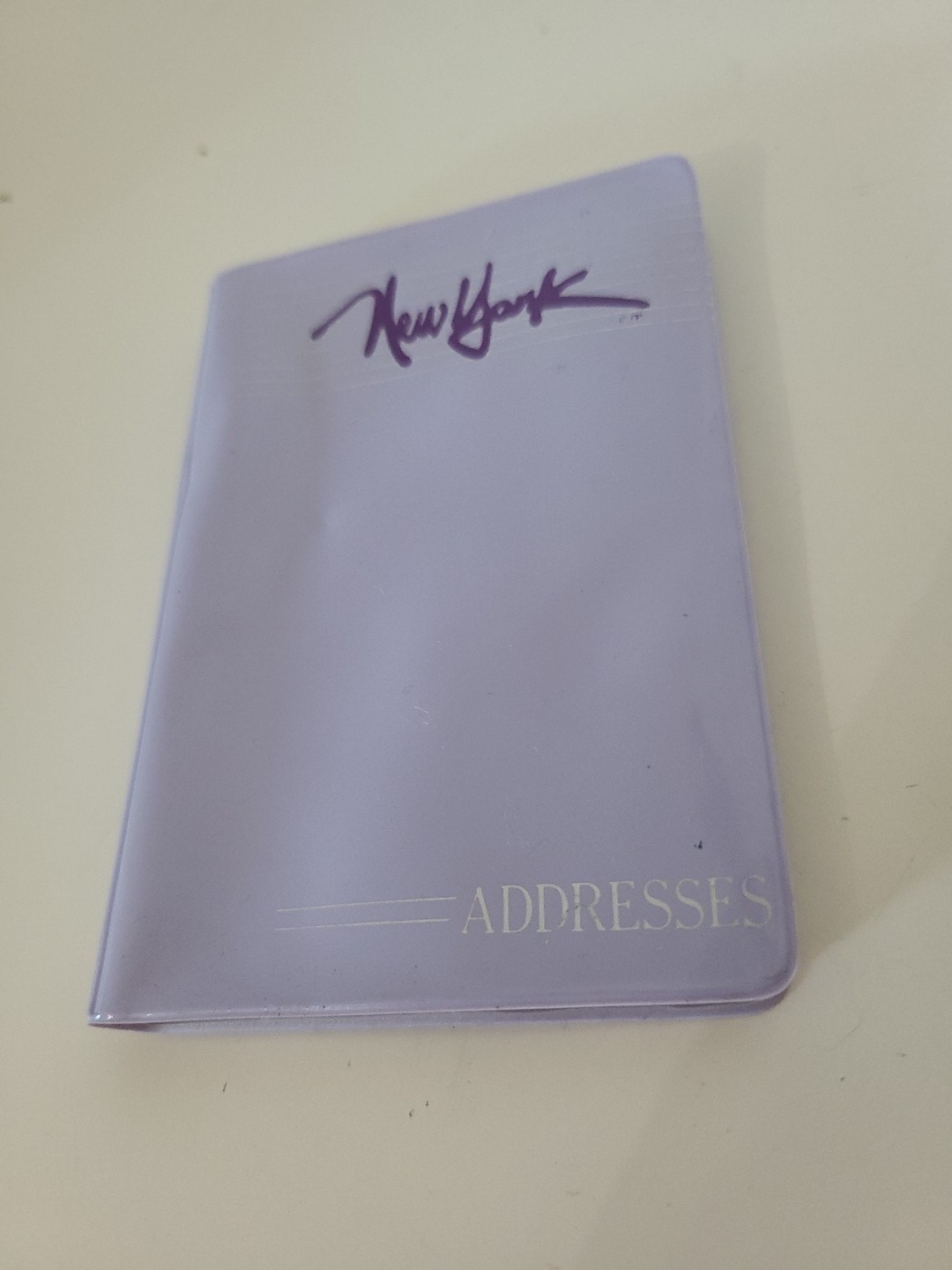 VINTAGE Mini Pocket Address Book NEW Lavender Purple 4×3″ New York