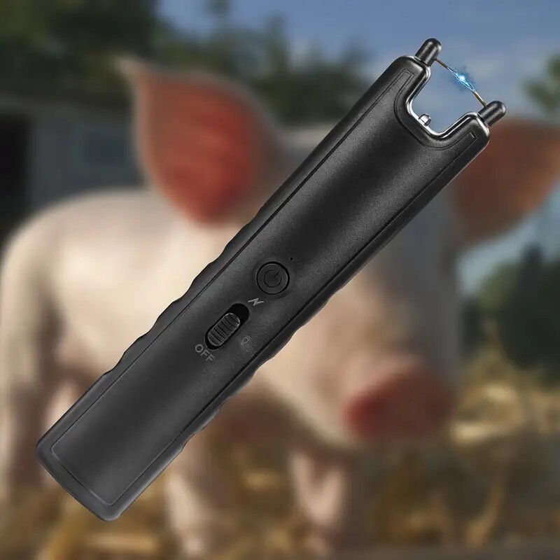 Rechargeable Livestock Prod with LED Electric Cattle Prod Stick Portable 23cm