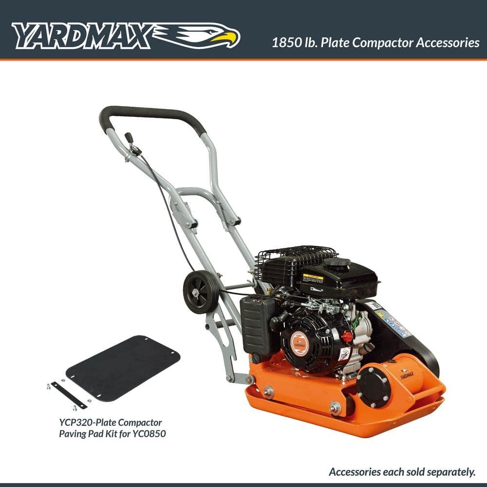 YARDMAX 1850 lb. Compaction Force Plate Compactor