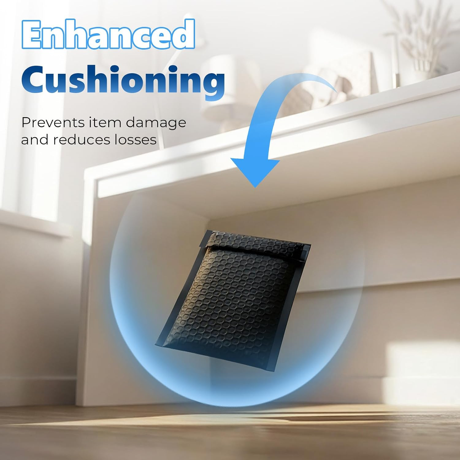 Metronic Extra Deep Bubble Mailers Usable Size 4X7″ 50 Pack Padded Envelopes 4.7