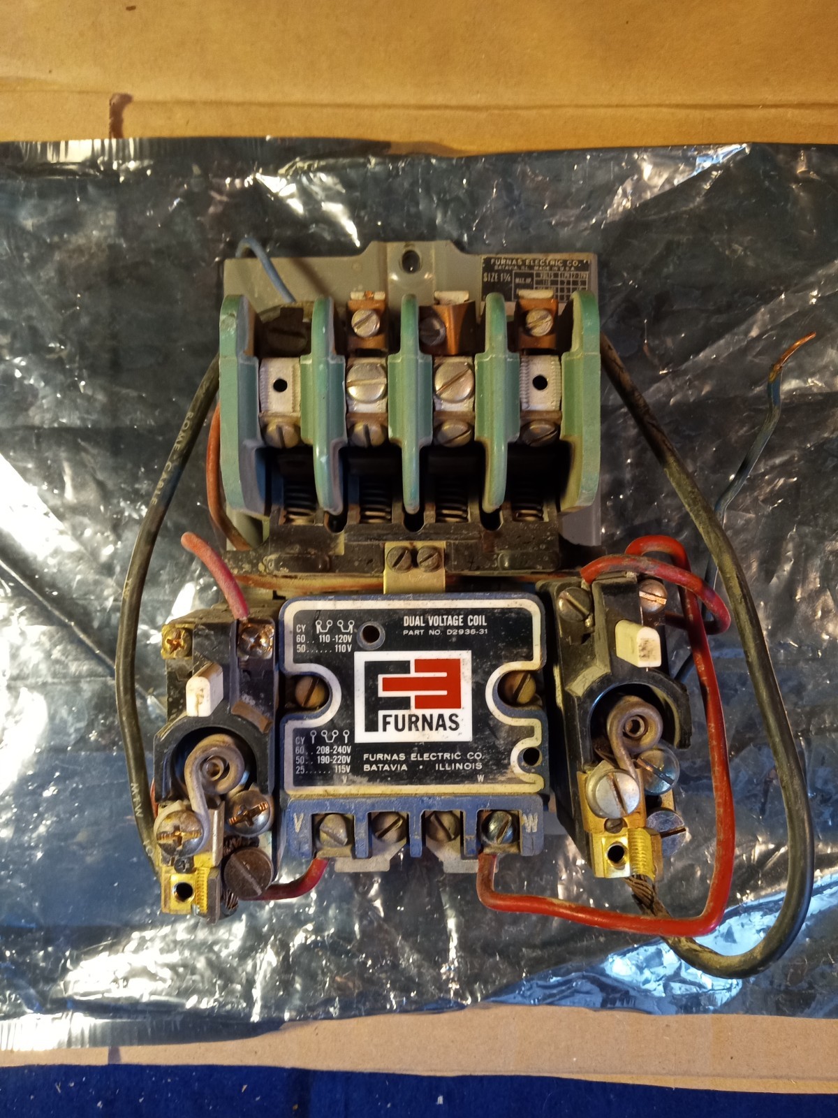 Furnas Size 1-3/4 Motor Starter 460/575V 15HP & 48DB11A Thermal Overload Relays