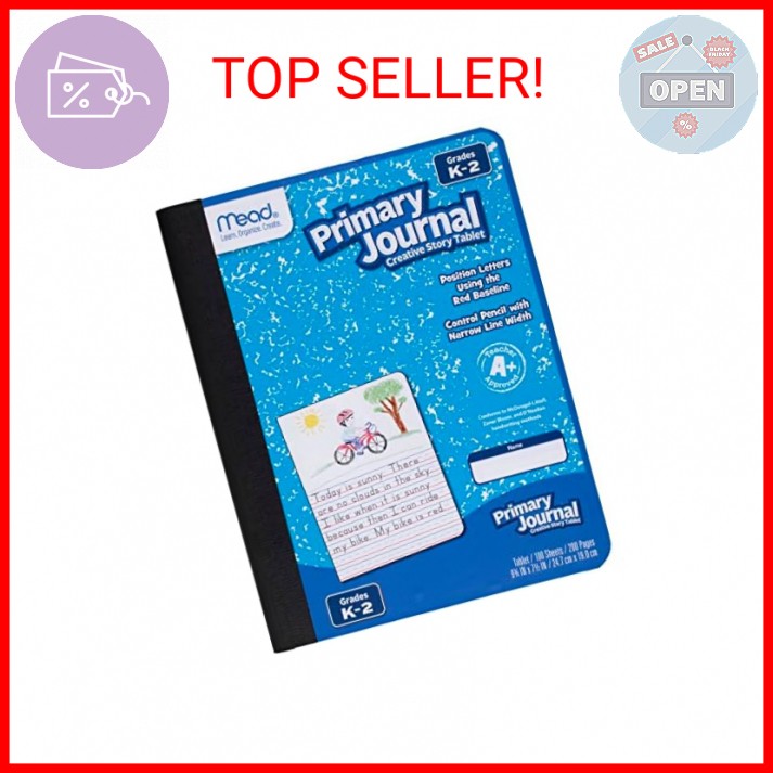 Mead Primary Journal Creative Story Tablet, Grades K-2, 7-1/2″ x 9-3/4″, 100 She