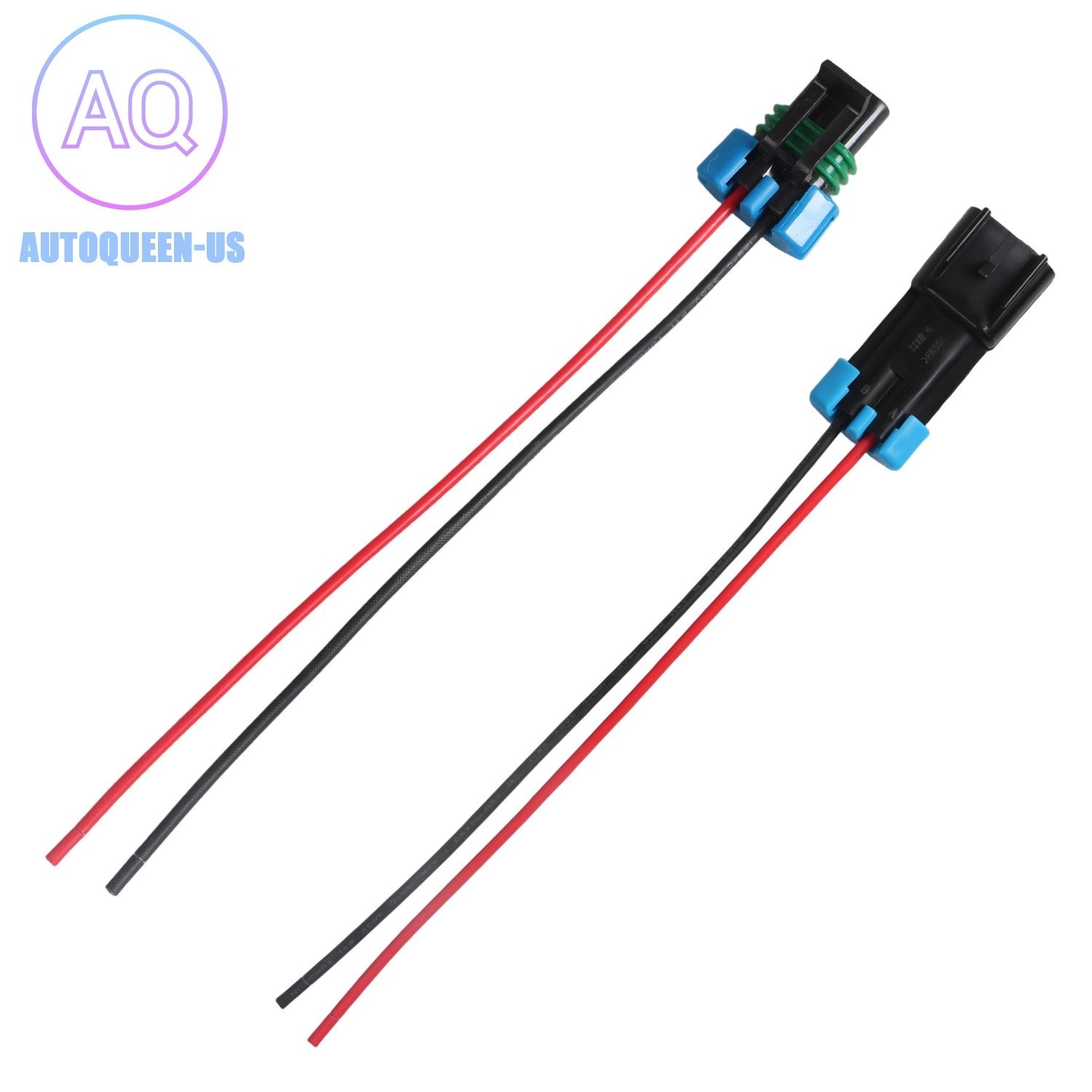 1 Set 2-Pin Male & Female Connector Multi-Purpose Pigtail Harness 14 AWG 7.8″