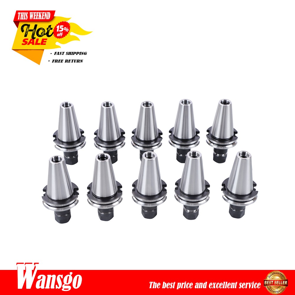 10 Pcs CAT40-ER16 Collet Chuck 70mm 2.76″ G2.5 20000RPM CNC Milling Tool