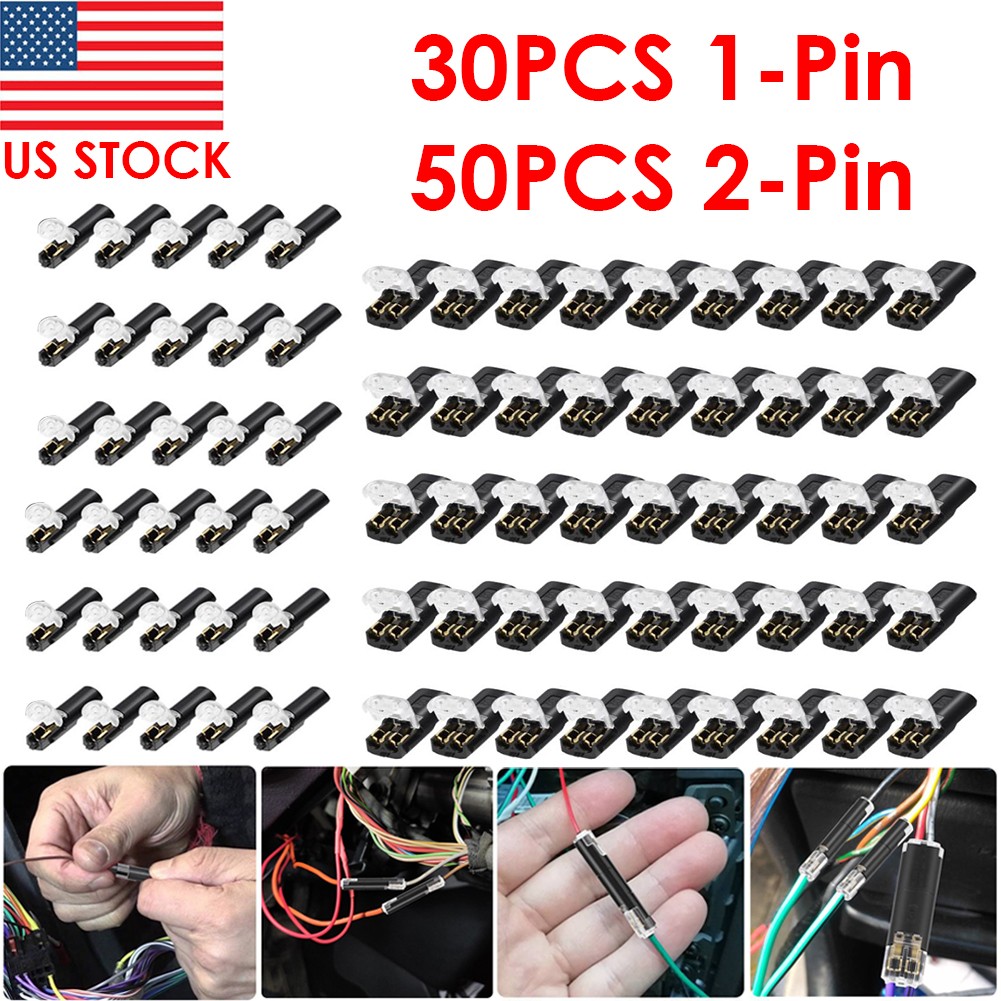 80 PCS Plug-In Quick Wire Connectors, Reusable Clamp Terminal Blocks for Cables