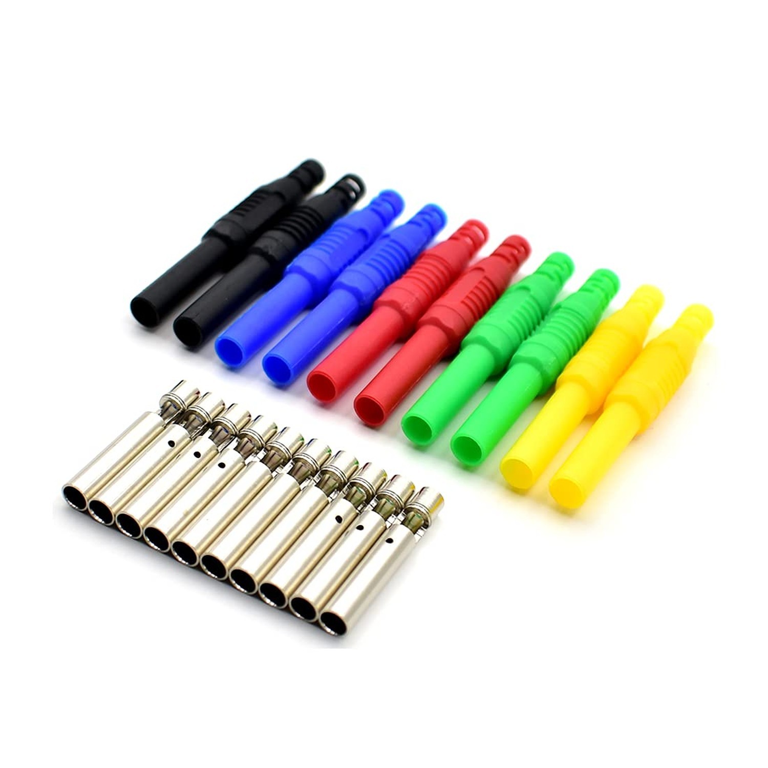 5Colors Insulated Safety Shrouded 4mm Female Banana Plug Jack Socket Solder D…