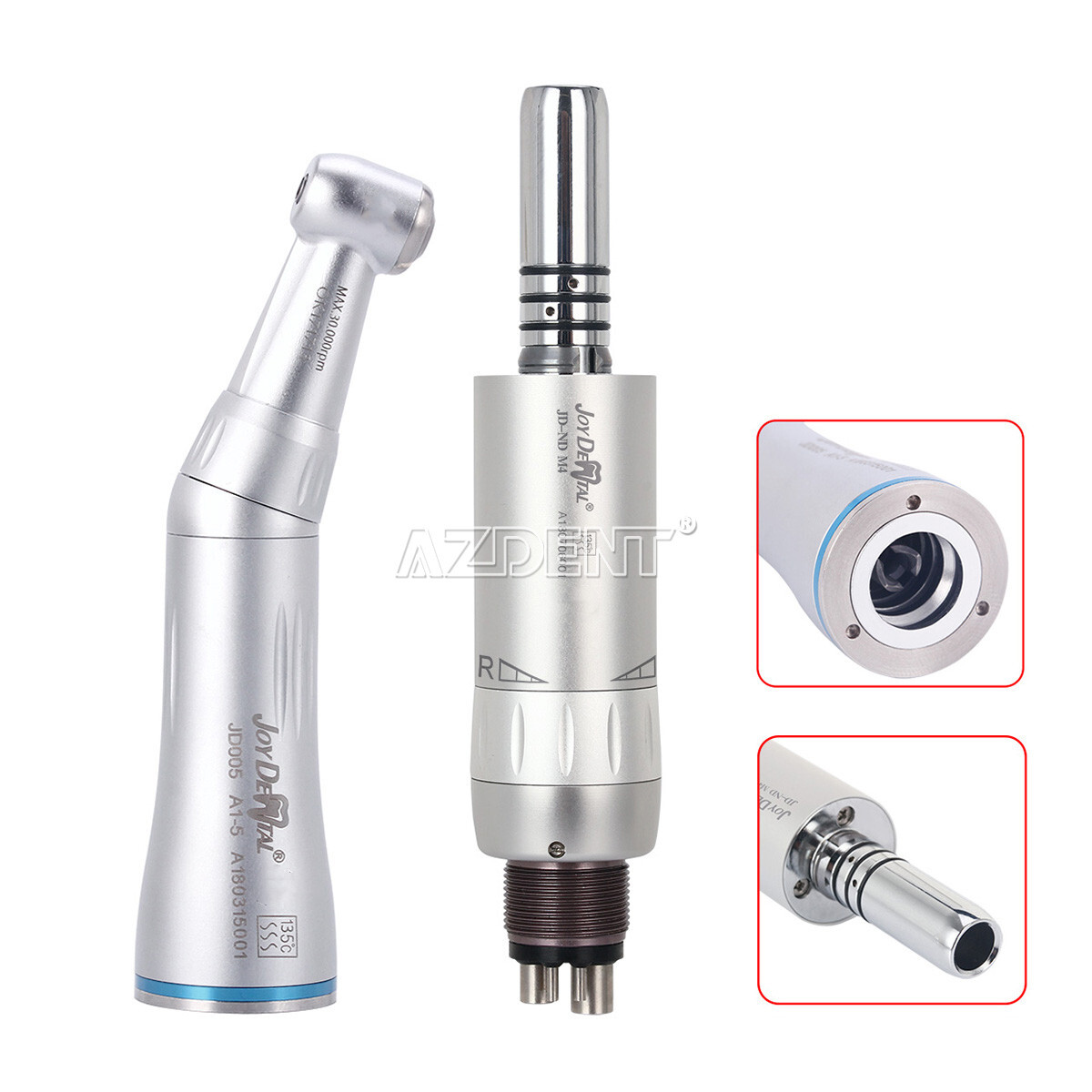 Dental Inner Water Spray Contra Angle Air Motor Low Speed Handpiece 4Hole